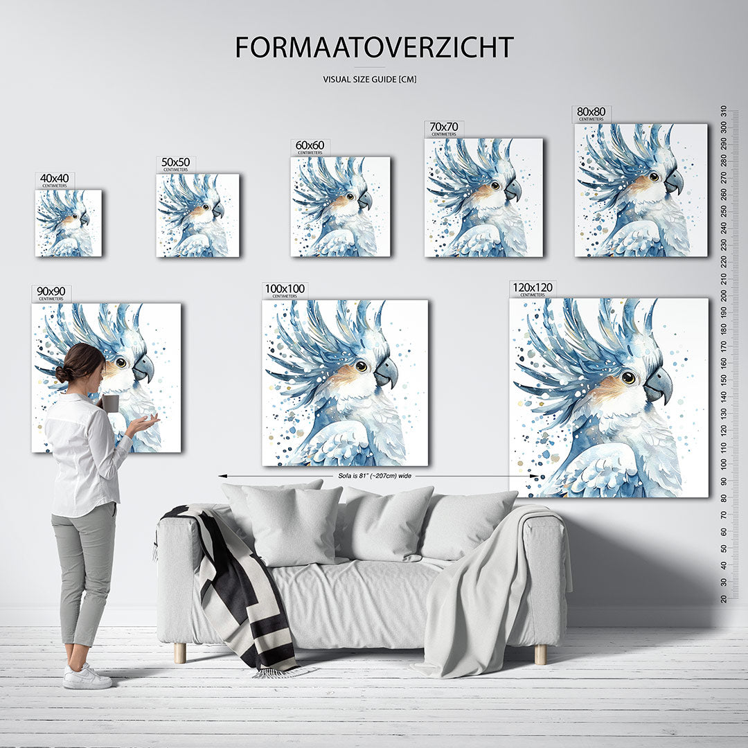 Vogelsilhouet met kleuren Kunstwerk
