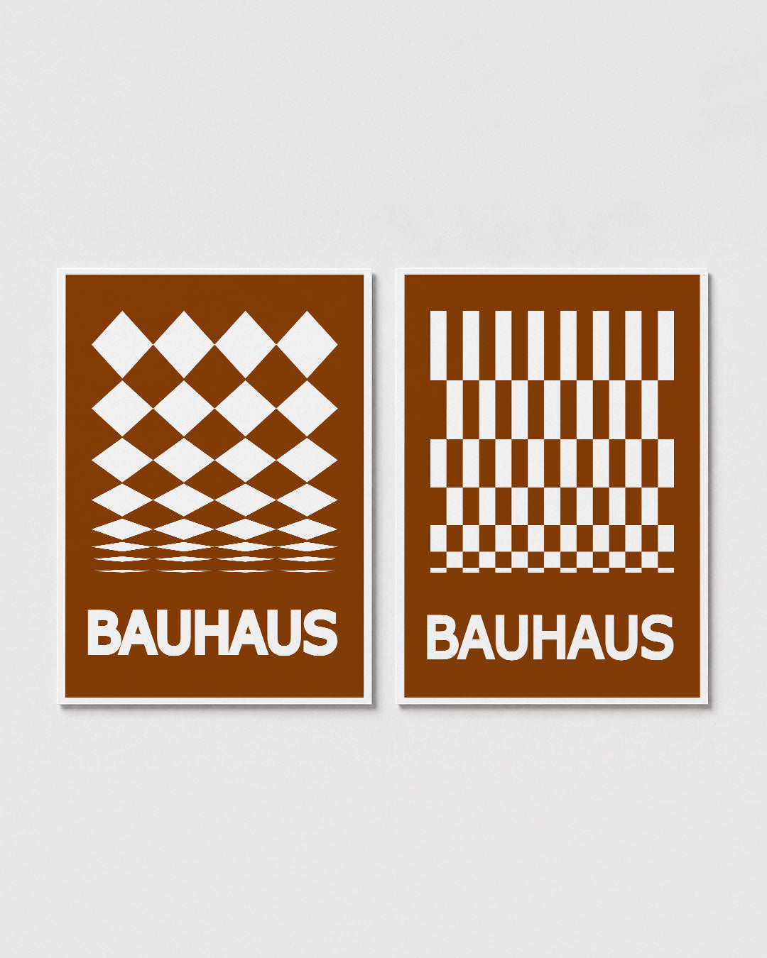 Ruitpatroon en typografie Postersets