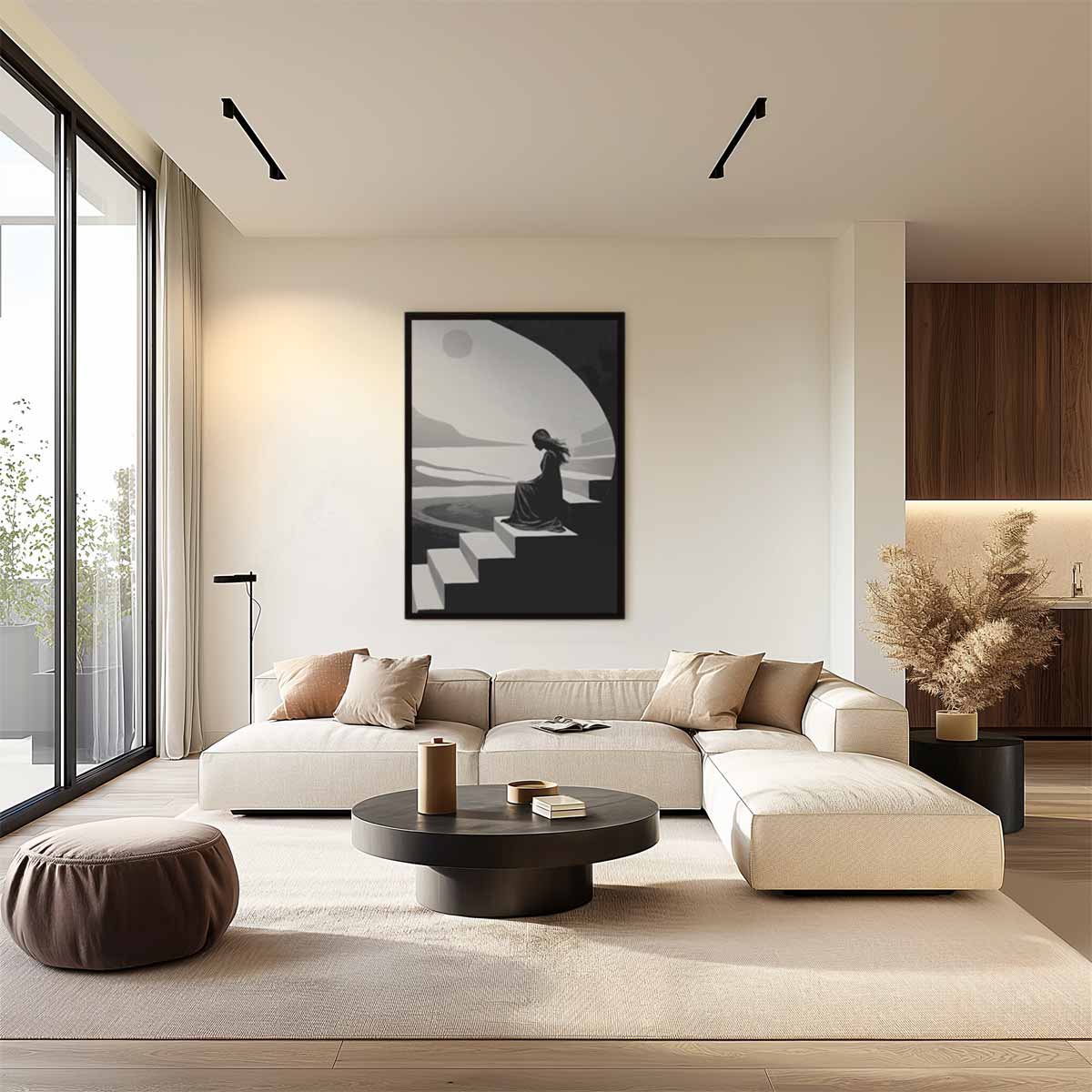 Stilte in Schaduw Kunstwerk-canvas-dibond-plexiglas-wanddecoratie-WallArtistic