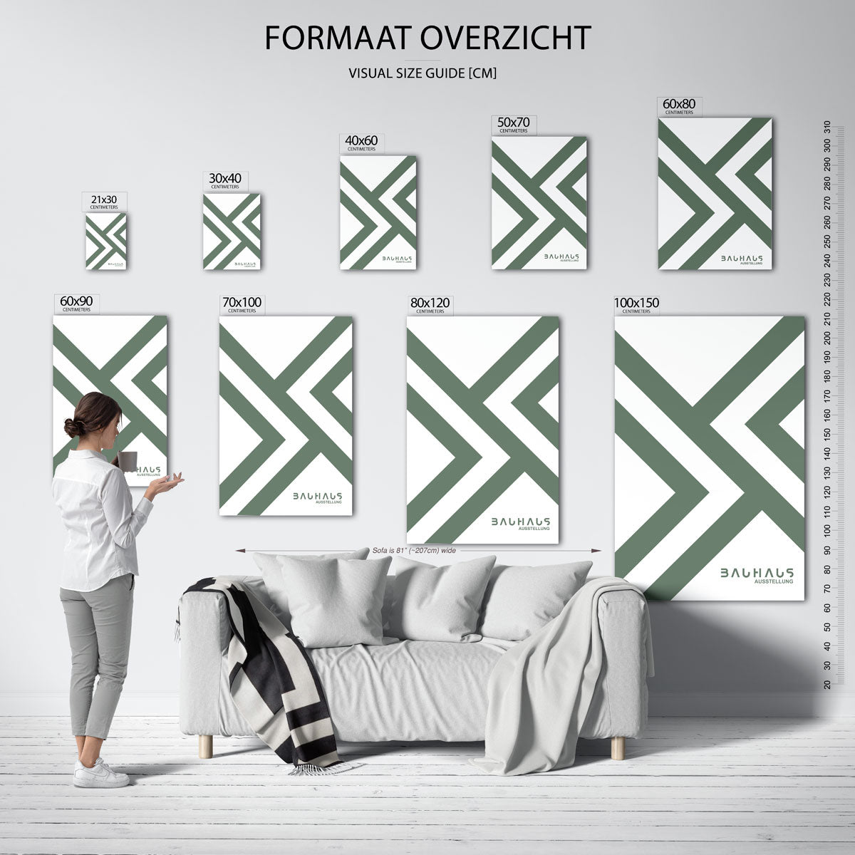 Lijnen en vlaken Poster