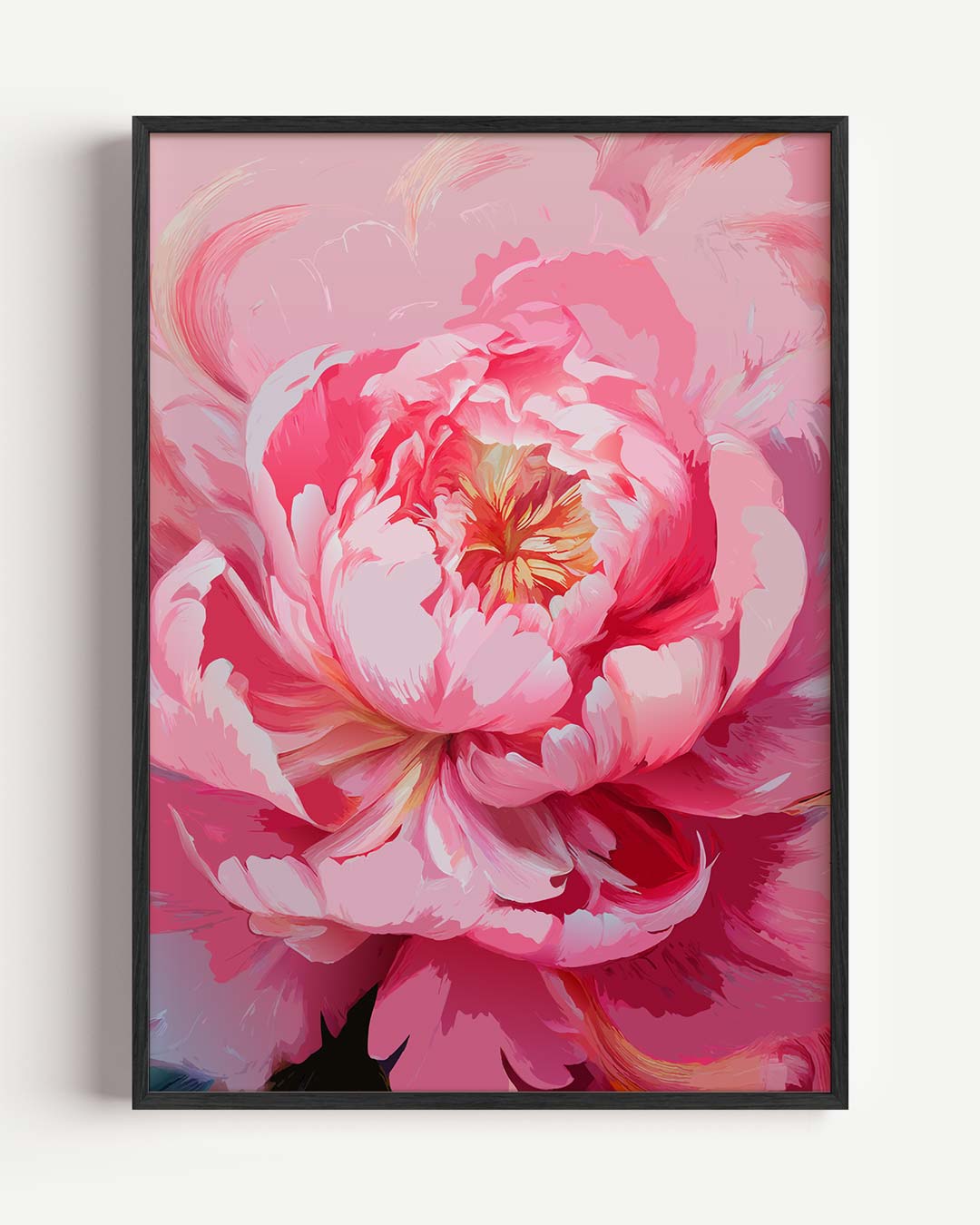 Roze Bloembloesem Kunstposter-WallArtistic