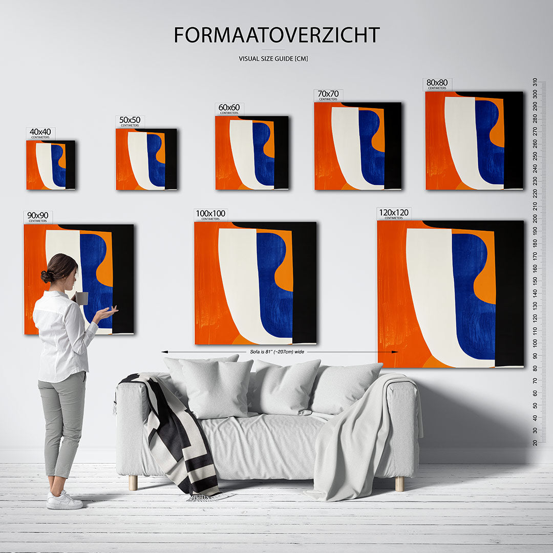 Vormenspel in kleur Kunstwerk