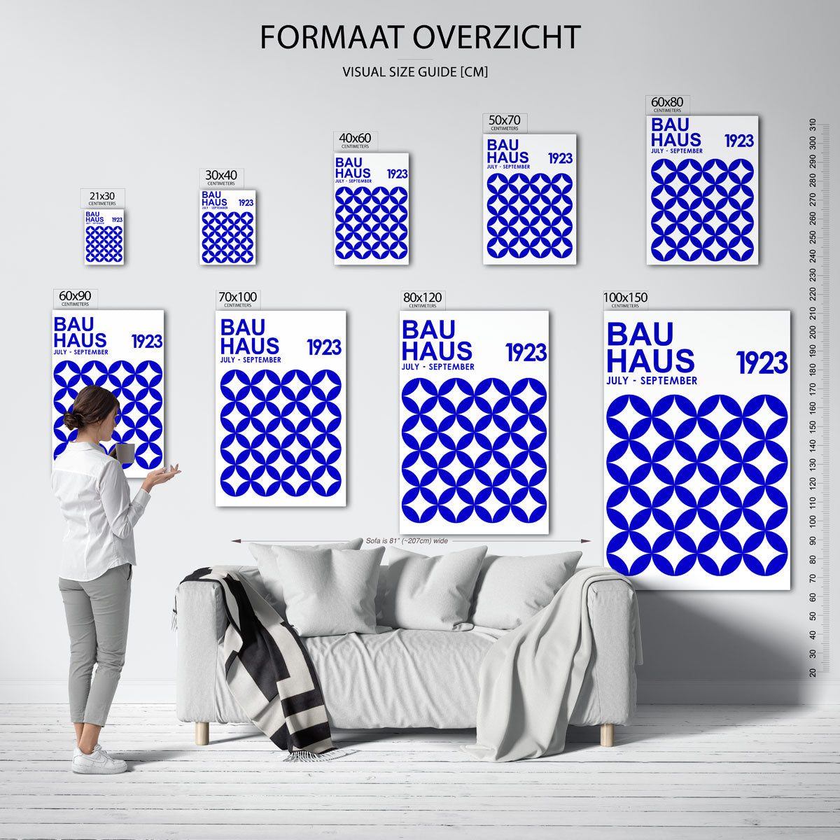 Cirkelritme blauw Poster