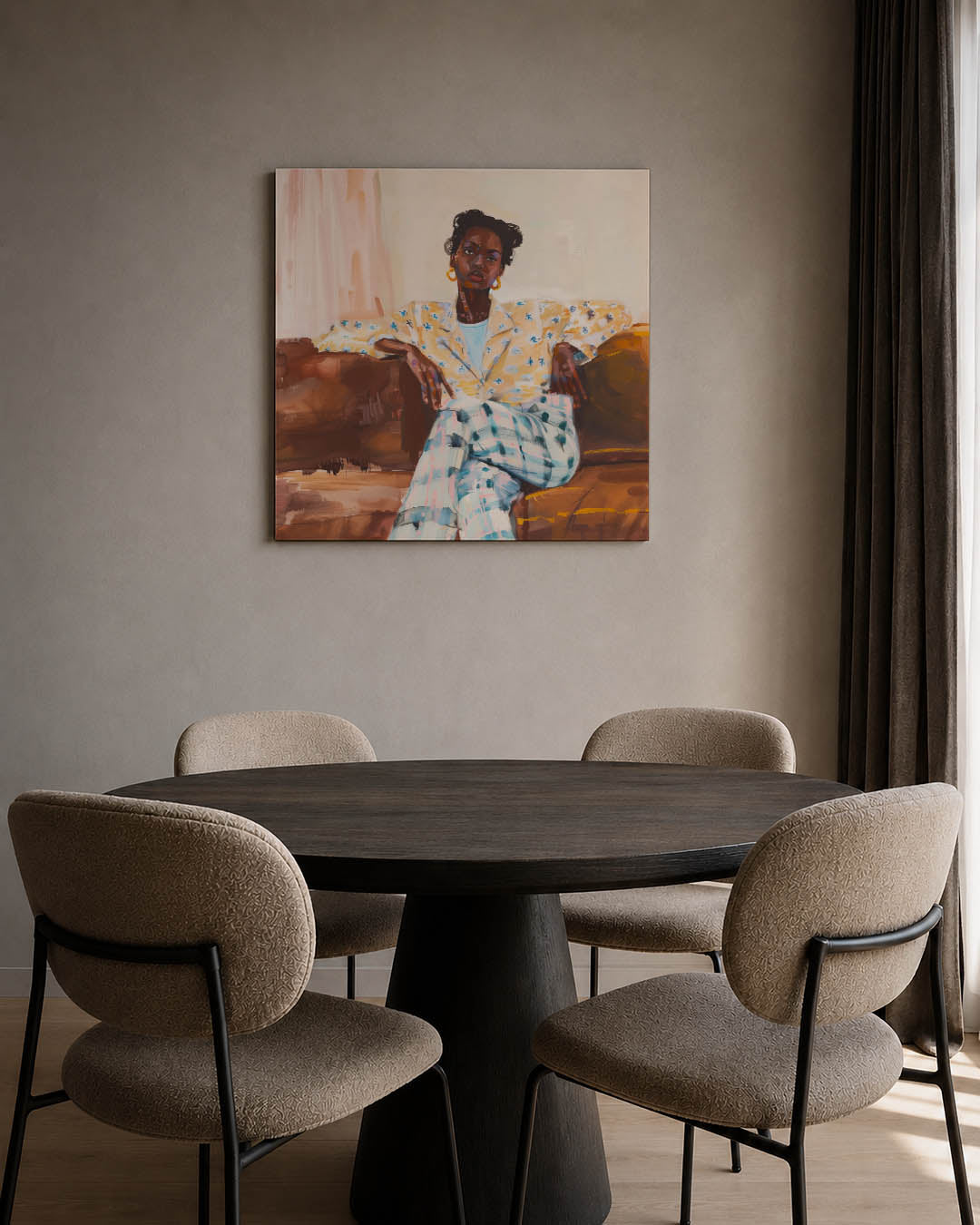 Vrouwelijk portret zittend Kunstwerk