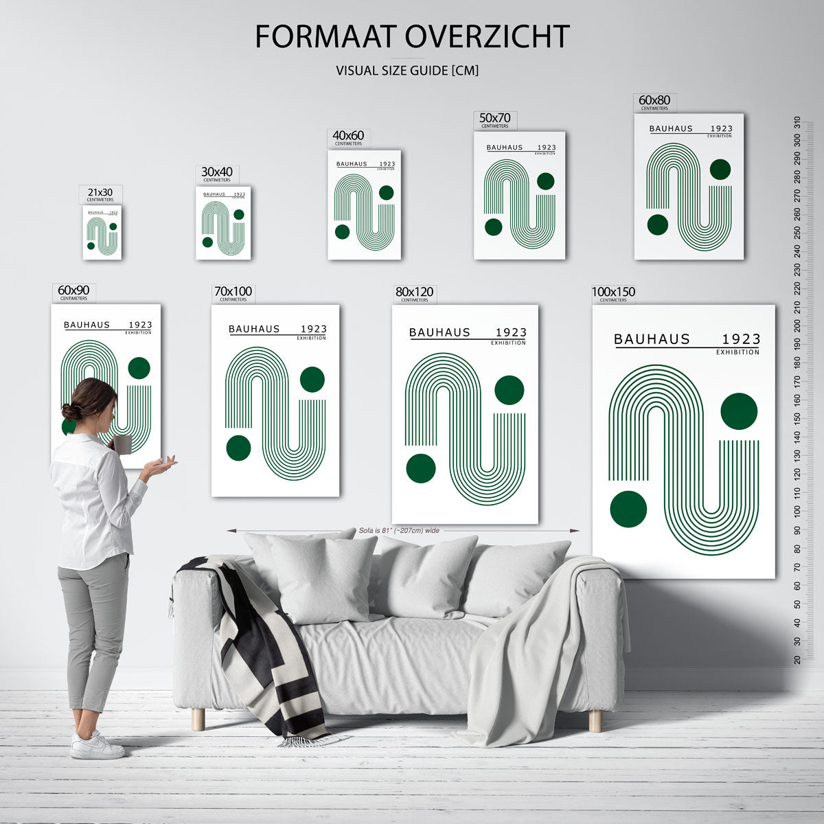 Lijnen en cirkels Poster