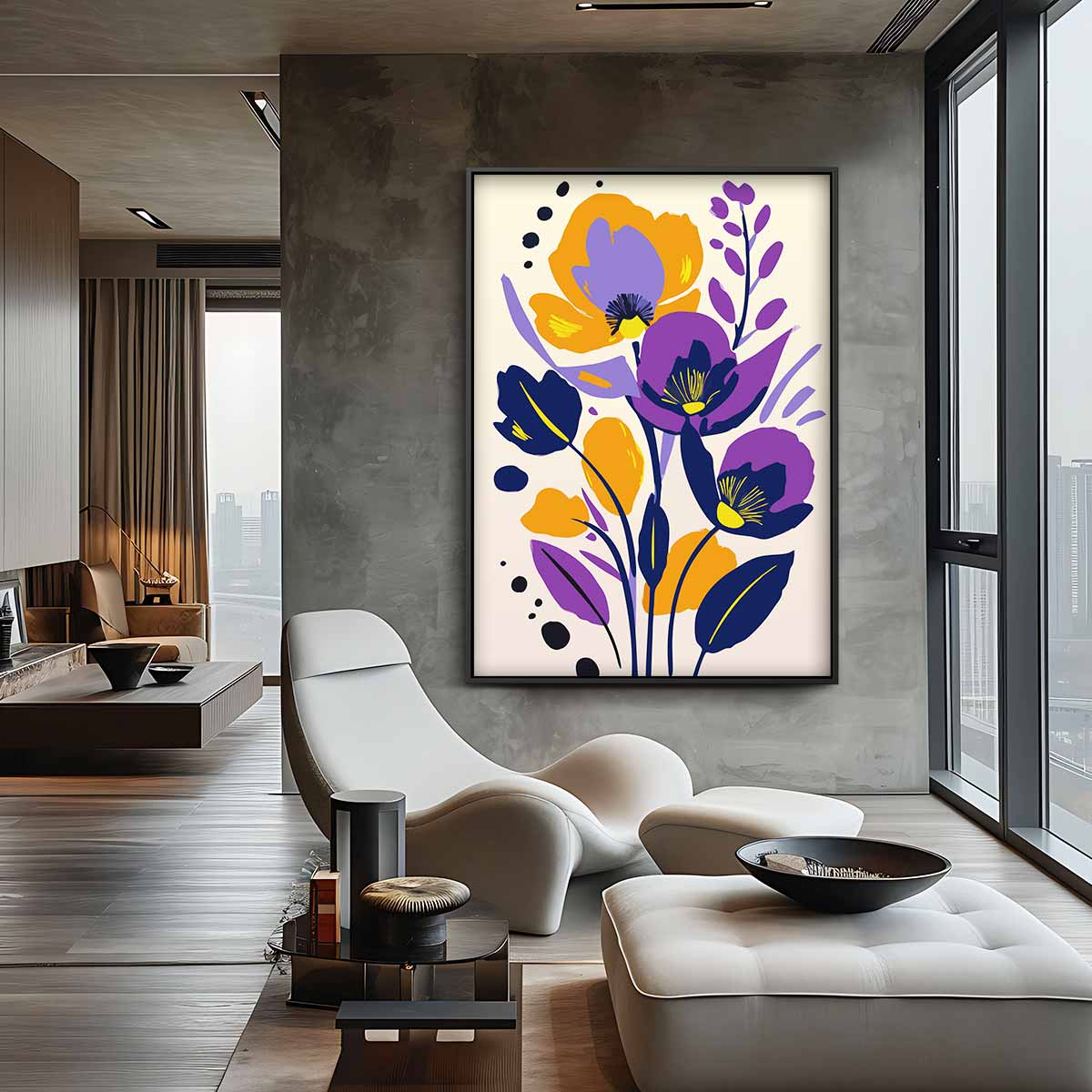 Levendige Bloemenpracht Kunstwerk-canvas-dibond-plexiglas-wanddecoratie-WallArtistic