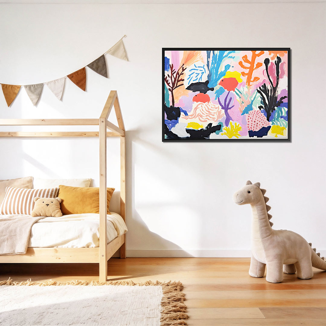 Vrolijke kleurenexplosie Kunstwerk