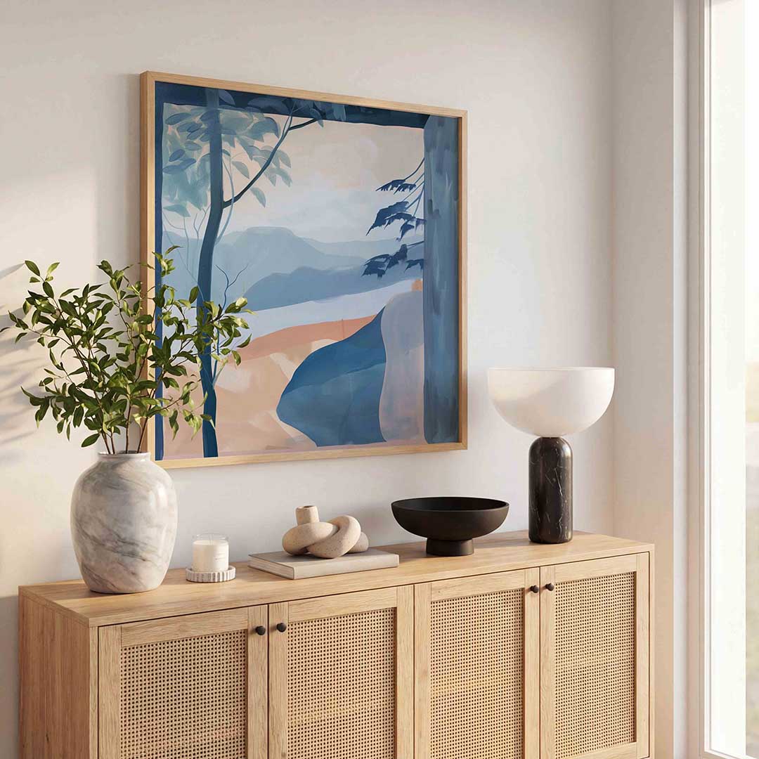 Landschap met bomen Poster