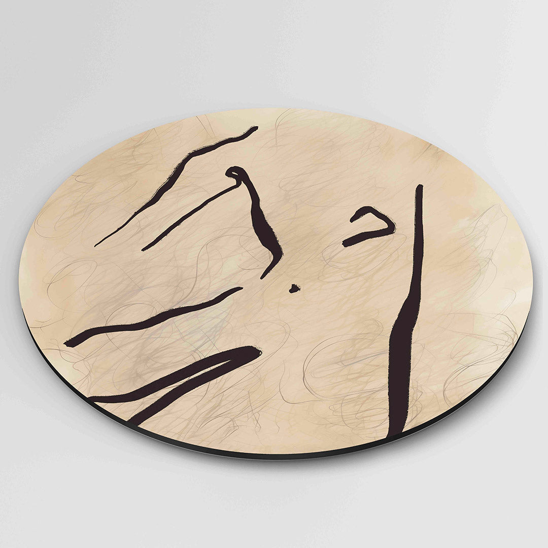 Abstracte lijnen Muurcirkel
