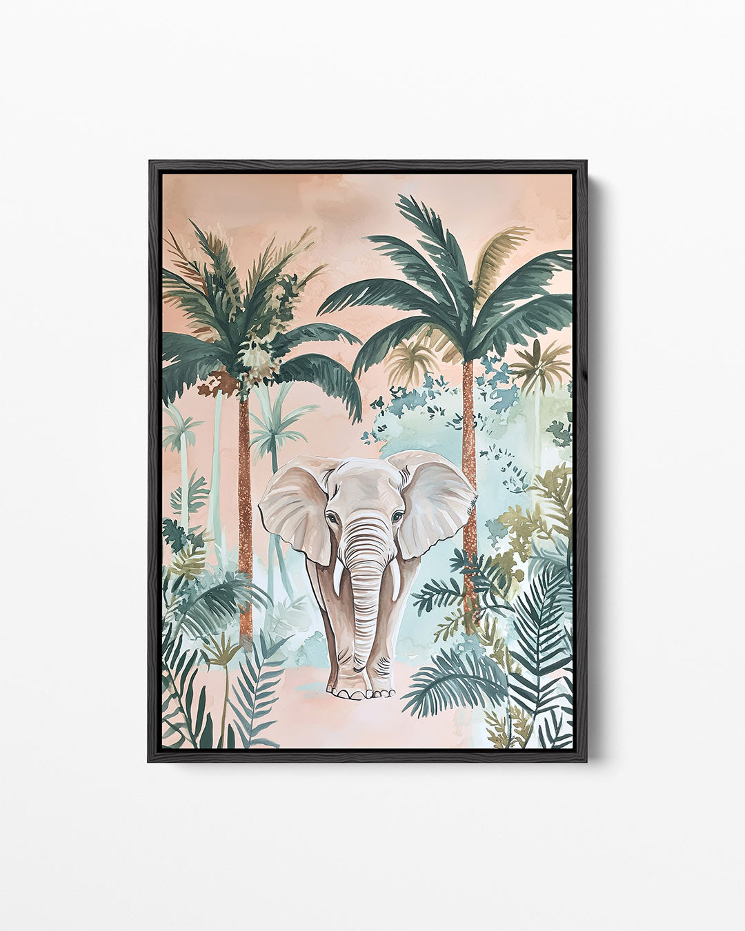 Olifant in tropisch bos Kunstwerk