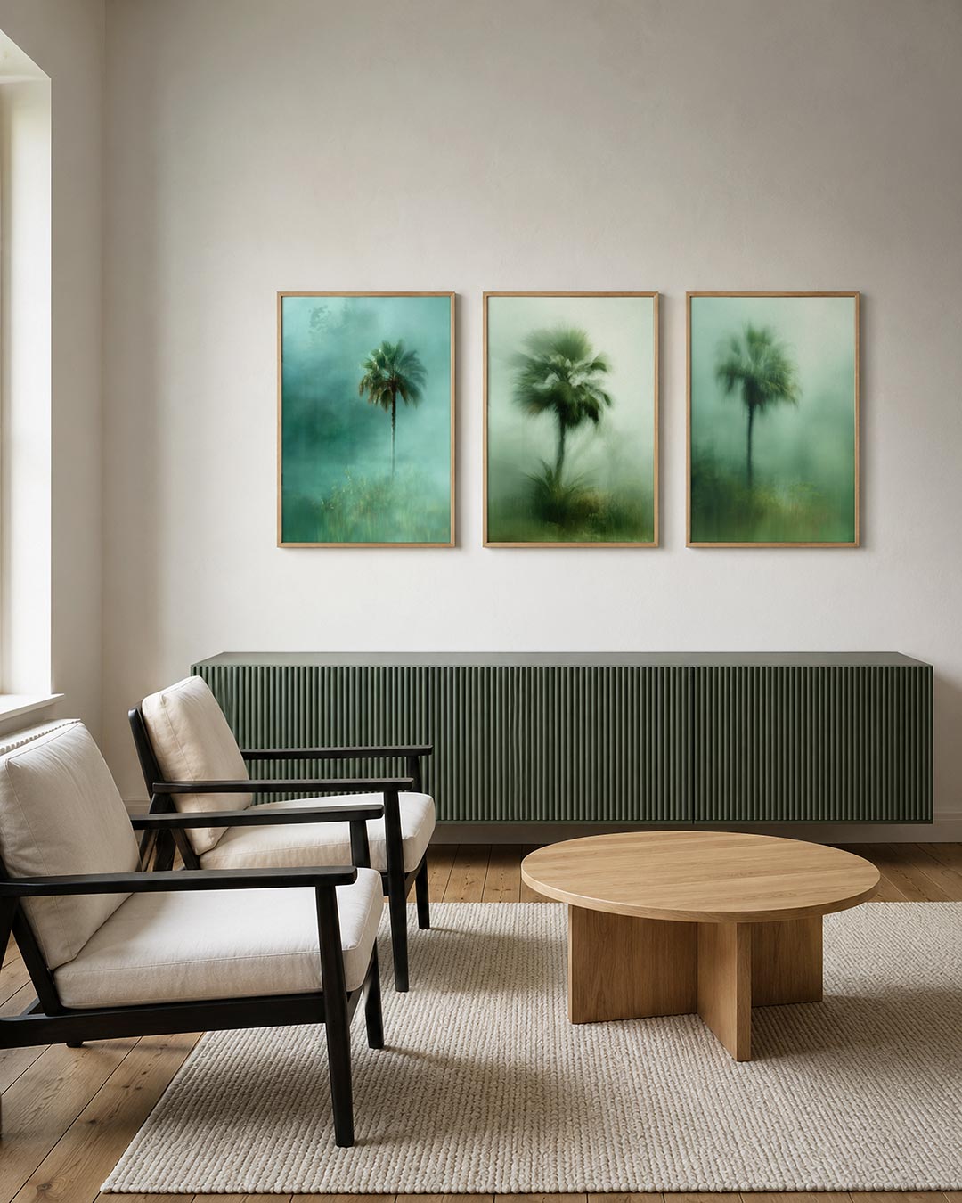 Mistige palm Posterset