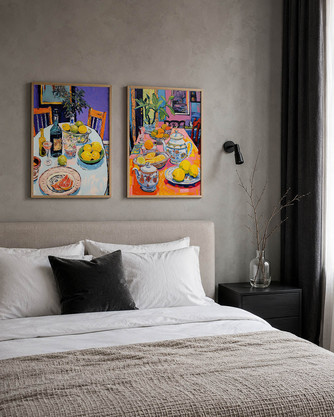 Kleurrijke tafelscène Posterset