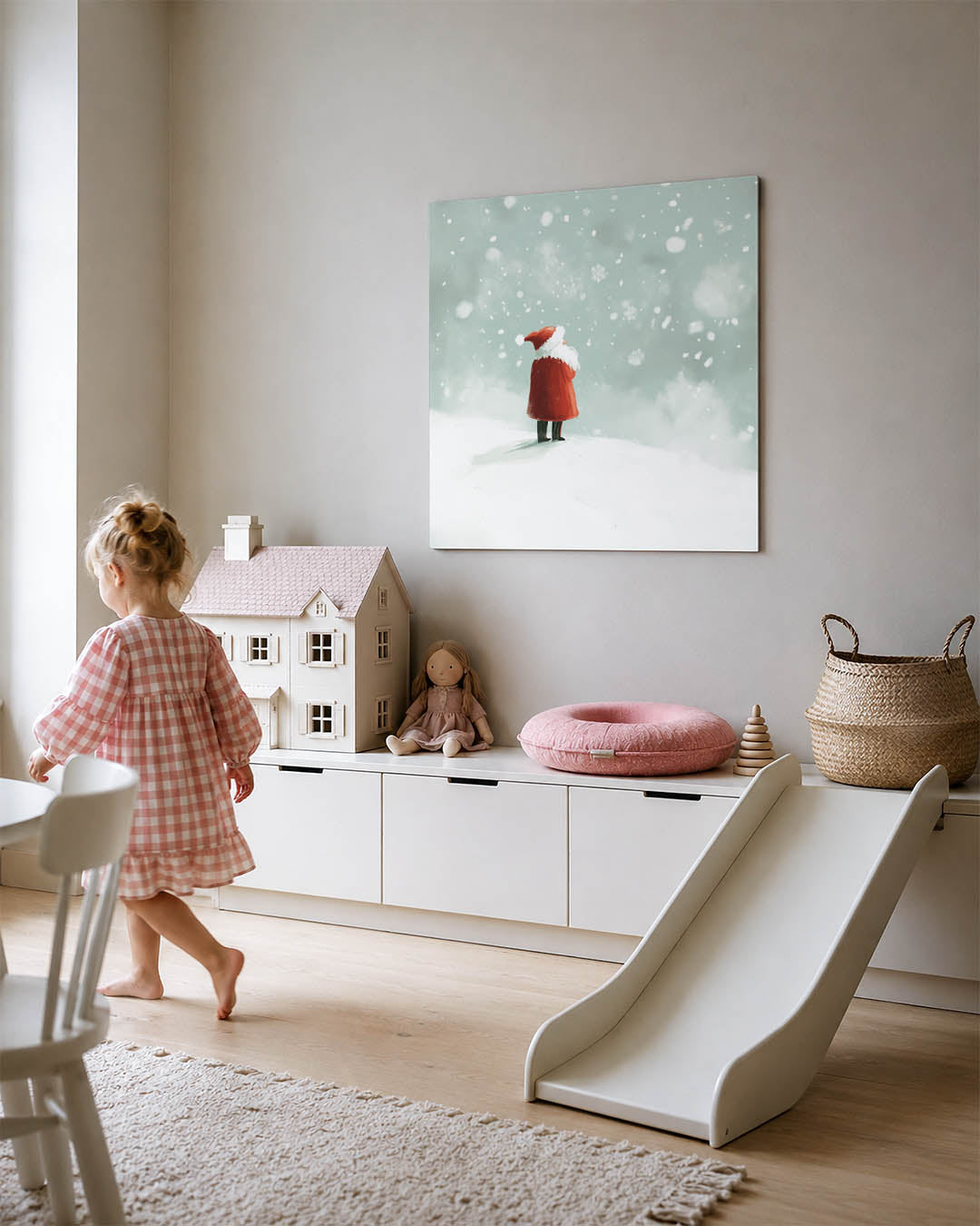 Winterlandschap met figuur Kunstwerk