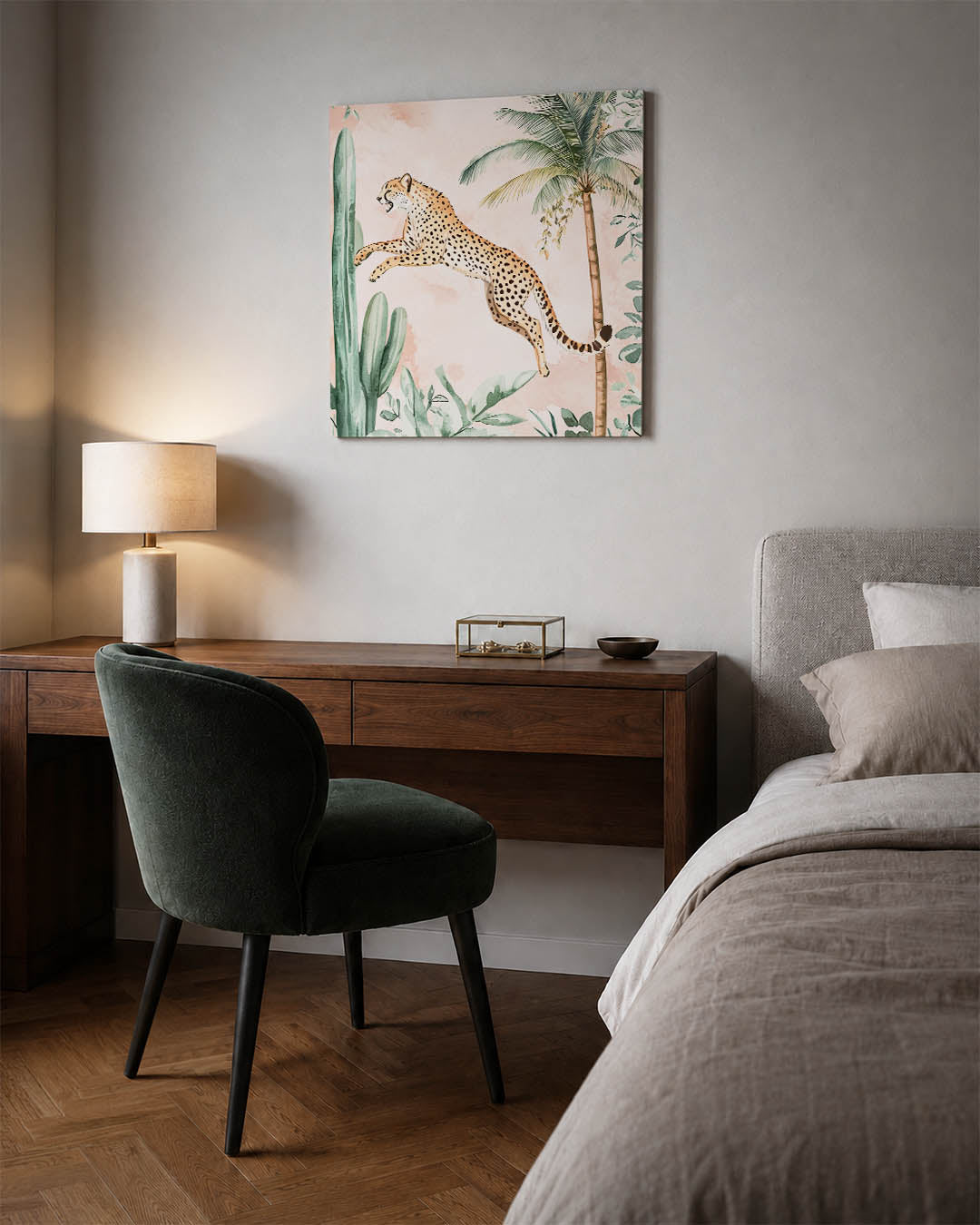 Springende luipaard Kunstwerk