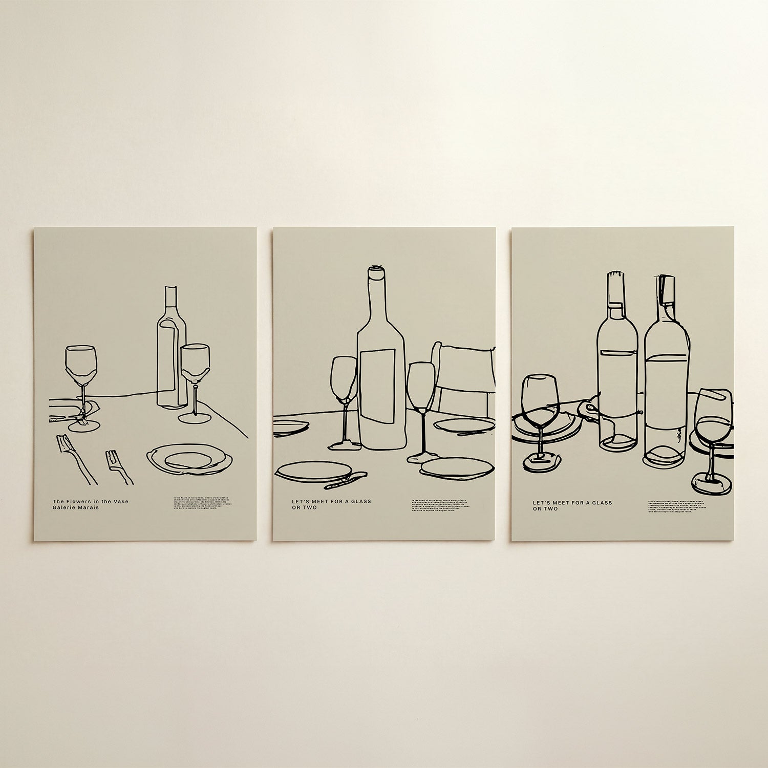 Lijnen en tafereel Posterset