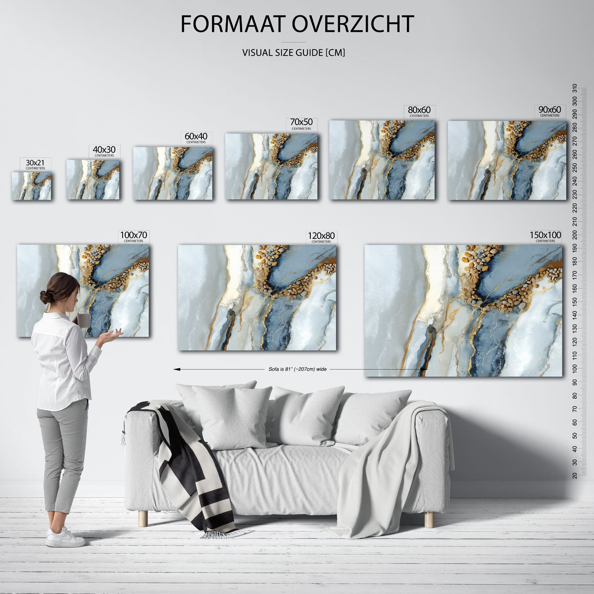 Abstracte stenen en lijnen Poster