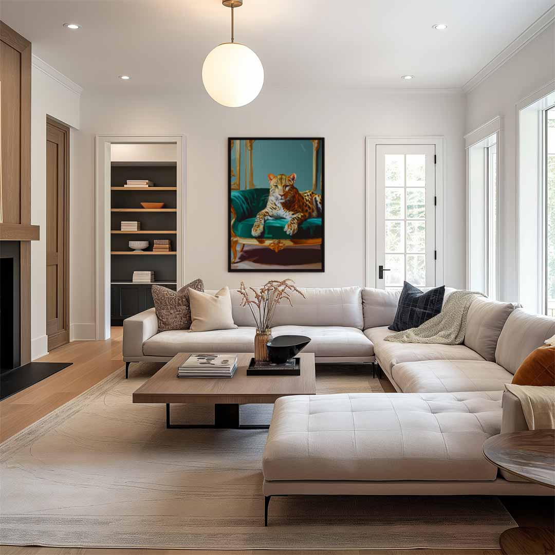 Luxueuze Luipaard Lounge Kunstwerk