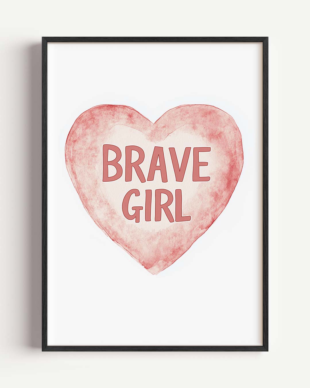 Dappere Meisjes Hart Poster-WallArtistic