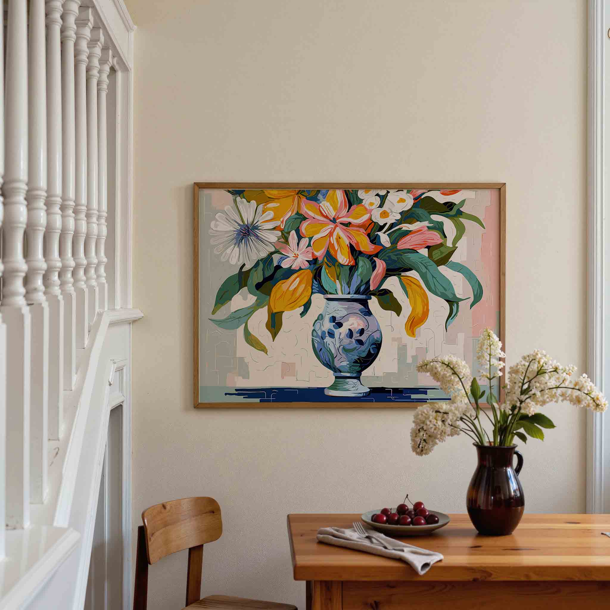 Bloemen in vaas Poster