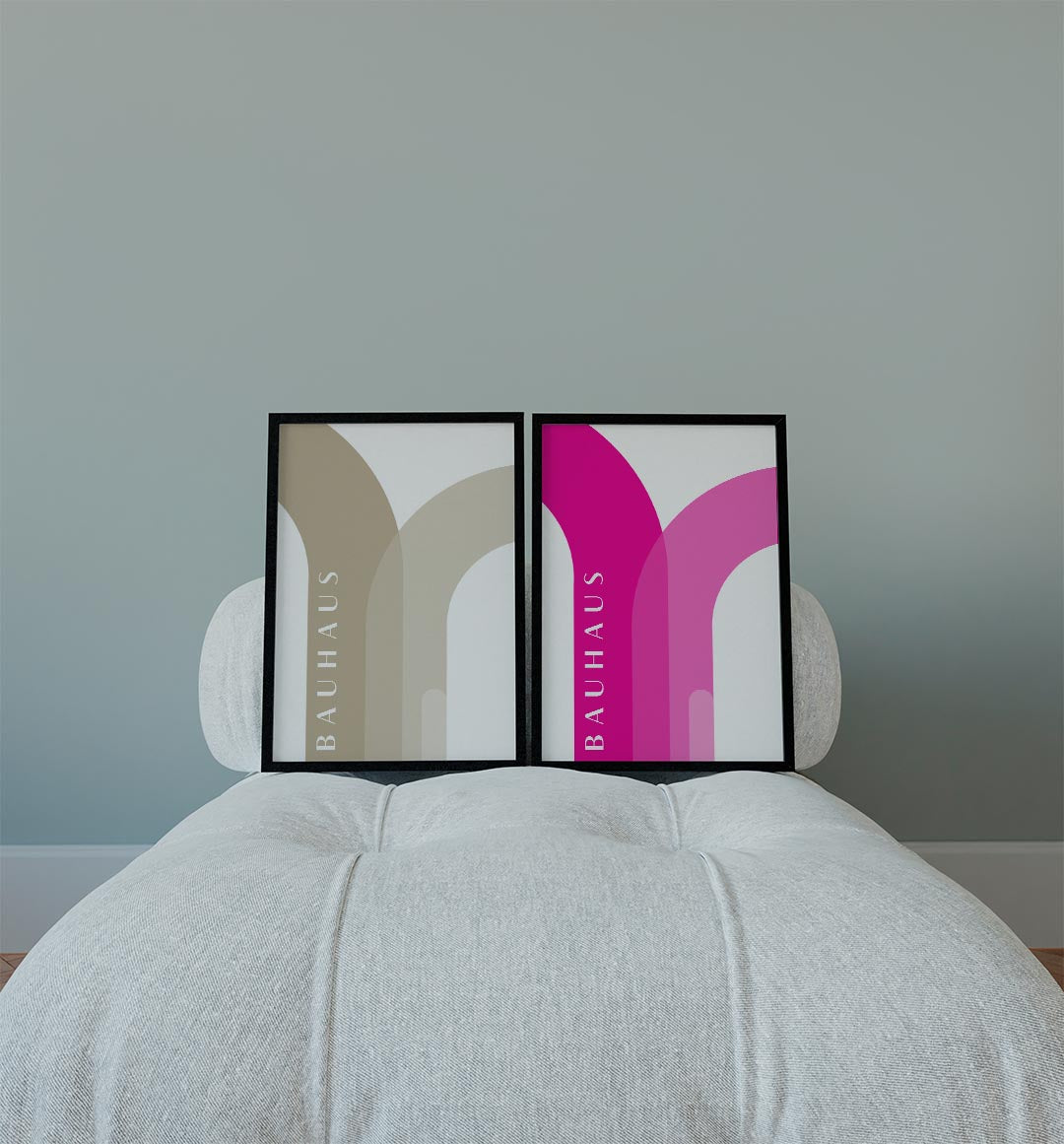 Zachte booglijnen Posterset