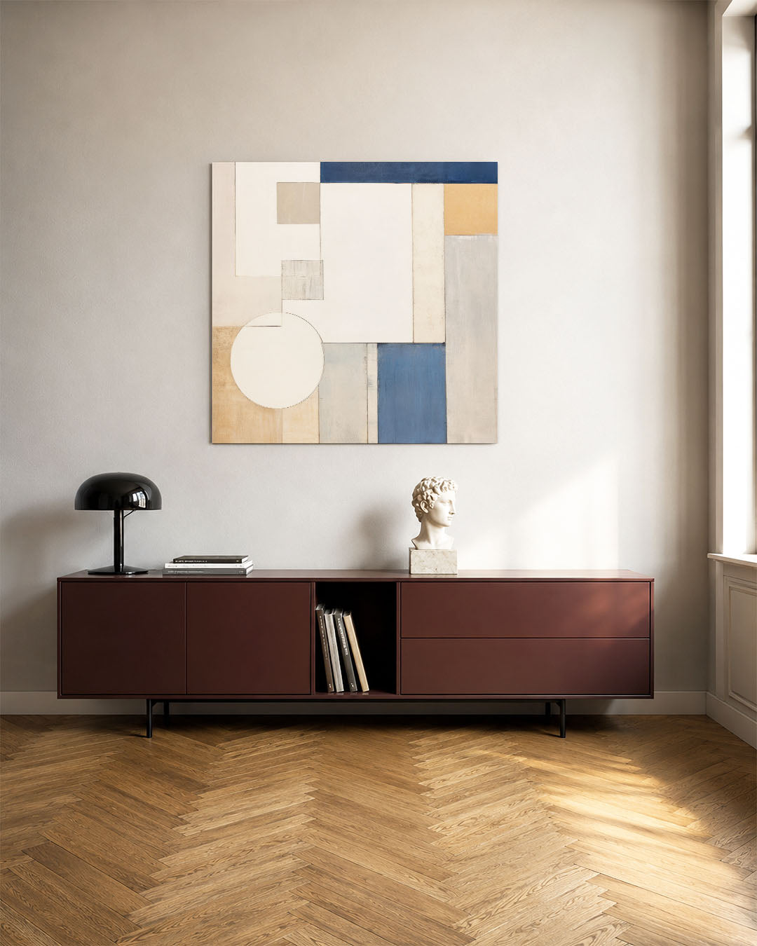 Geometrische vormen compositie Kunstwerk