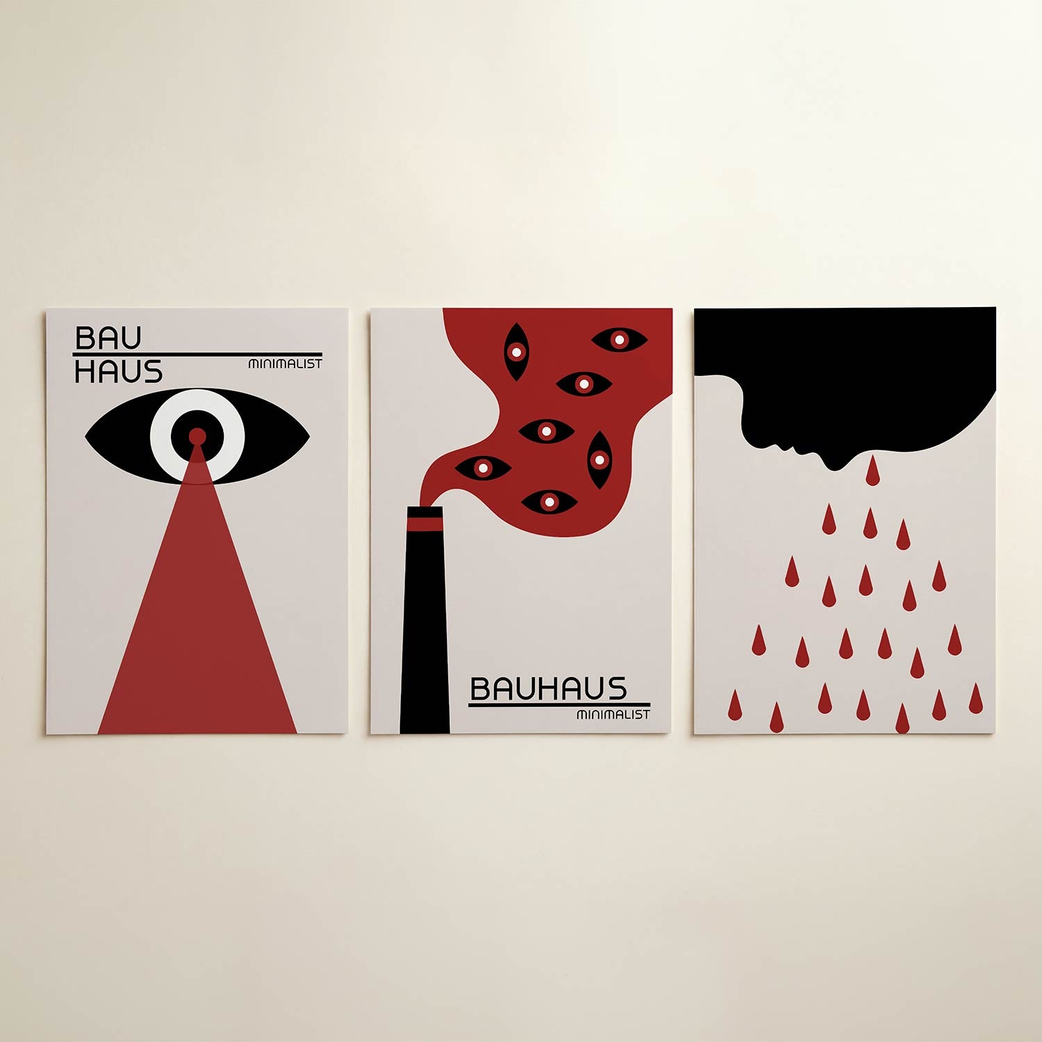 Oog en stralen Posterset