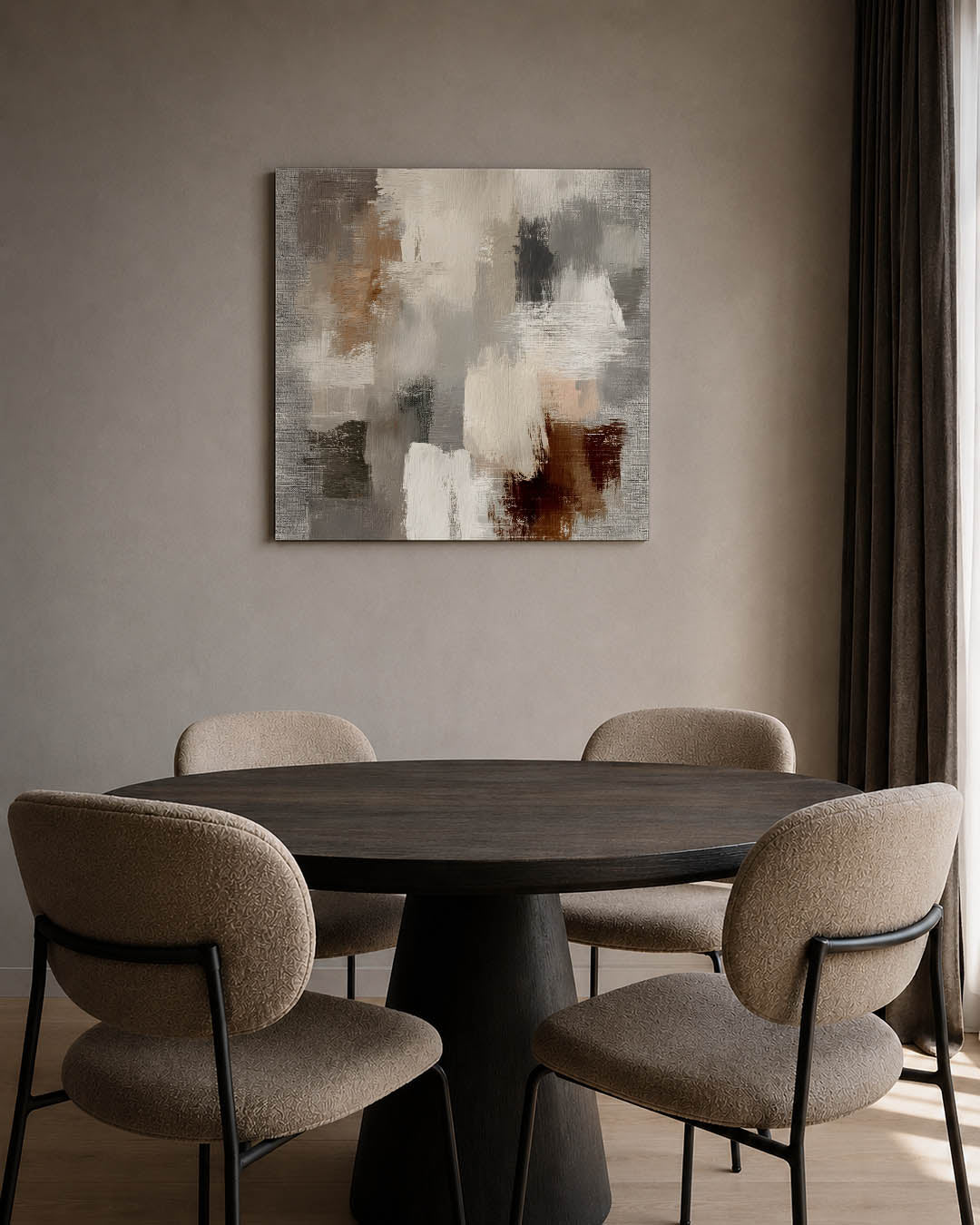 Neutrale kleurenmix Kunstwerk