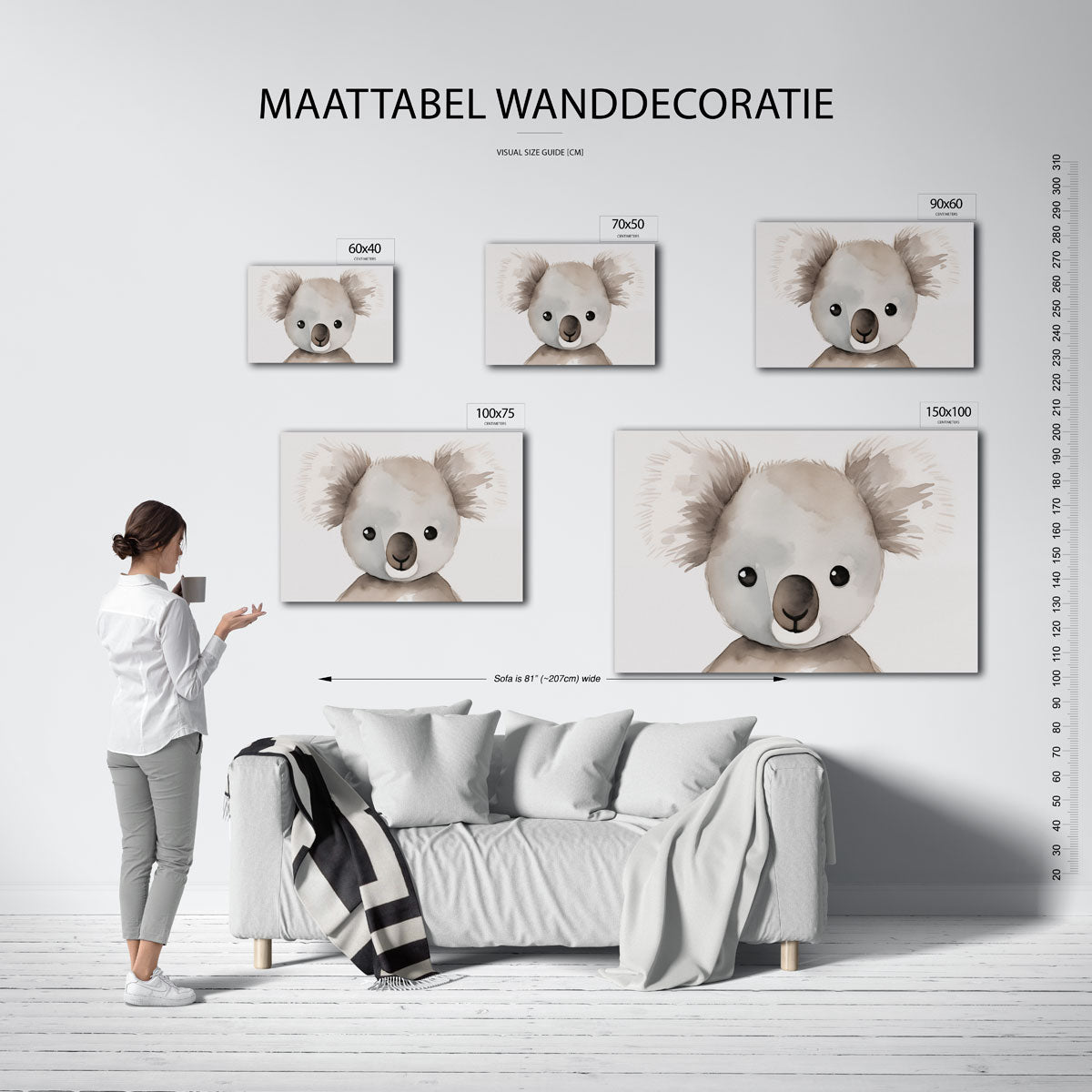 Koala portret Kunstwerk