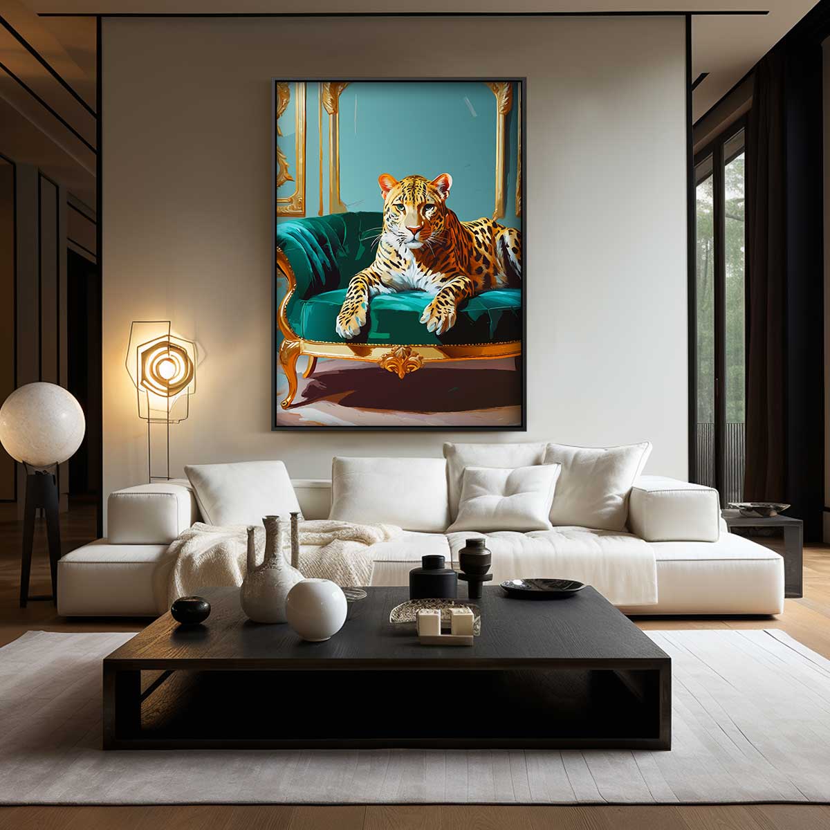 Luxueuze Luipaard Lounge Kunstwerk