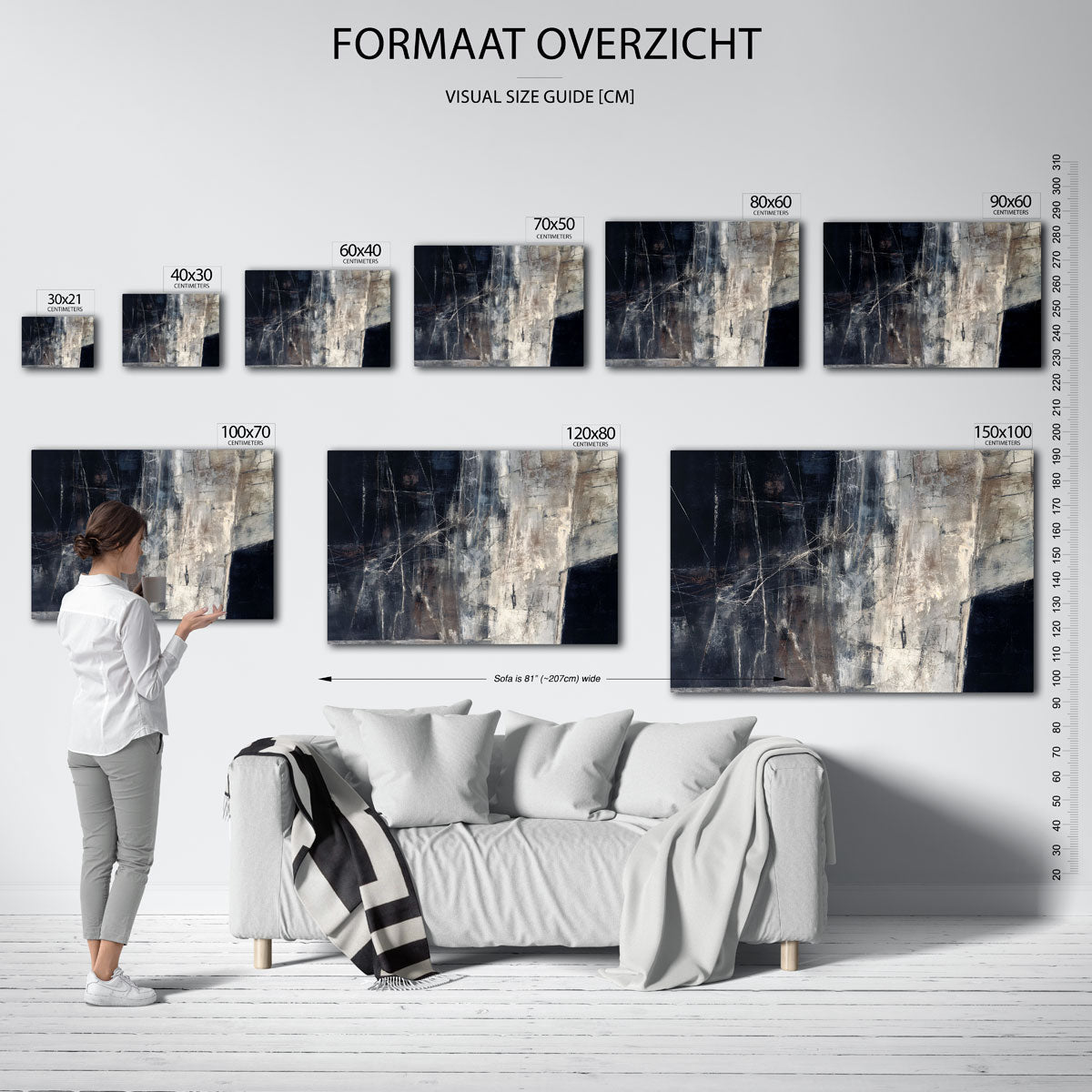 Abstracte lijnen en texturen Poster
