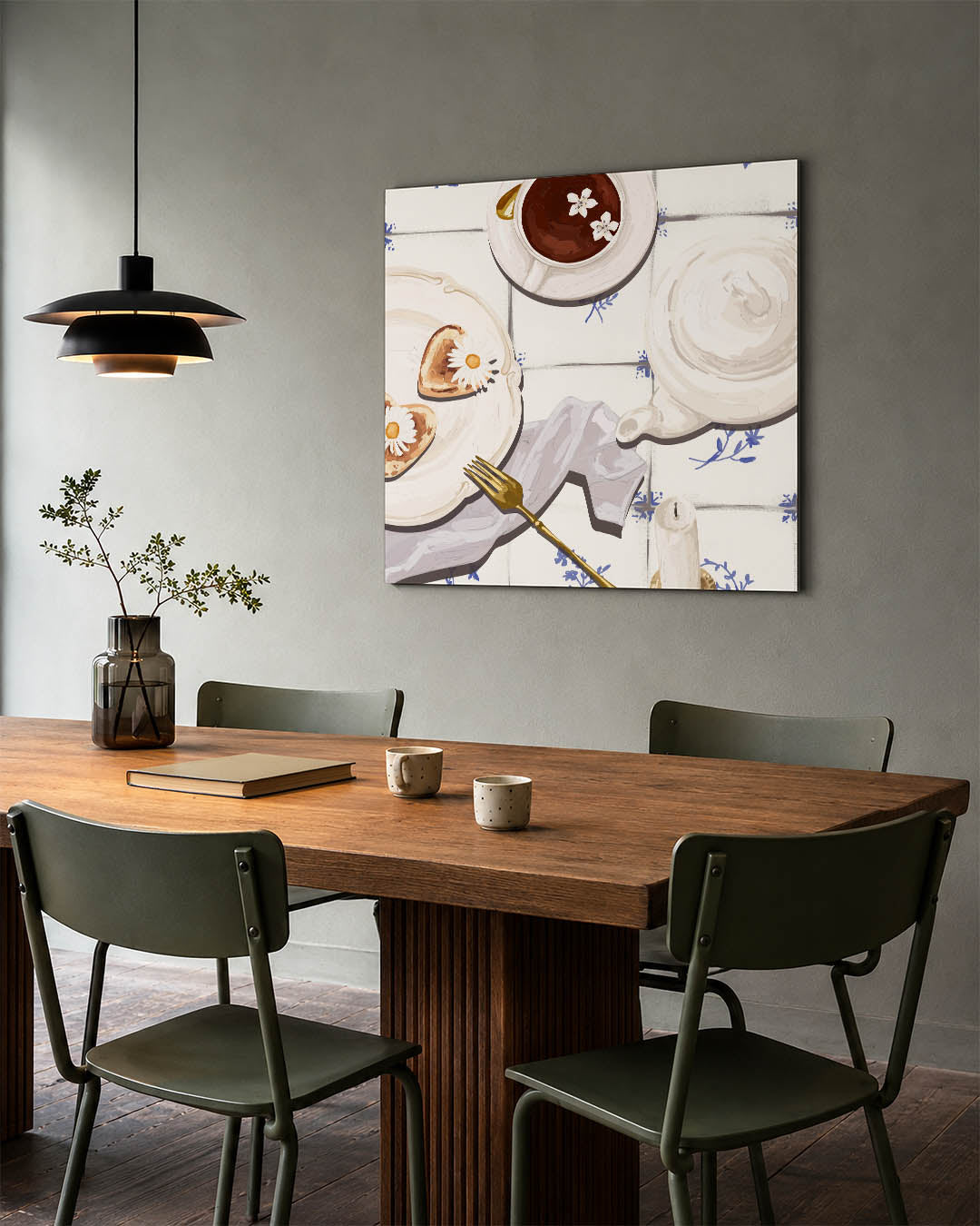 Ontbijt illustratie Kunstwerk