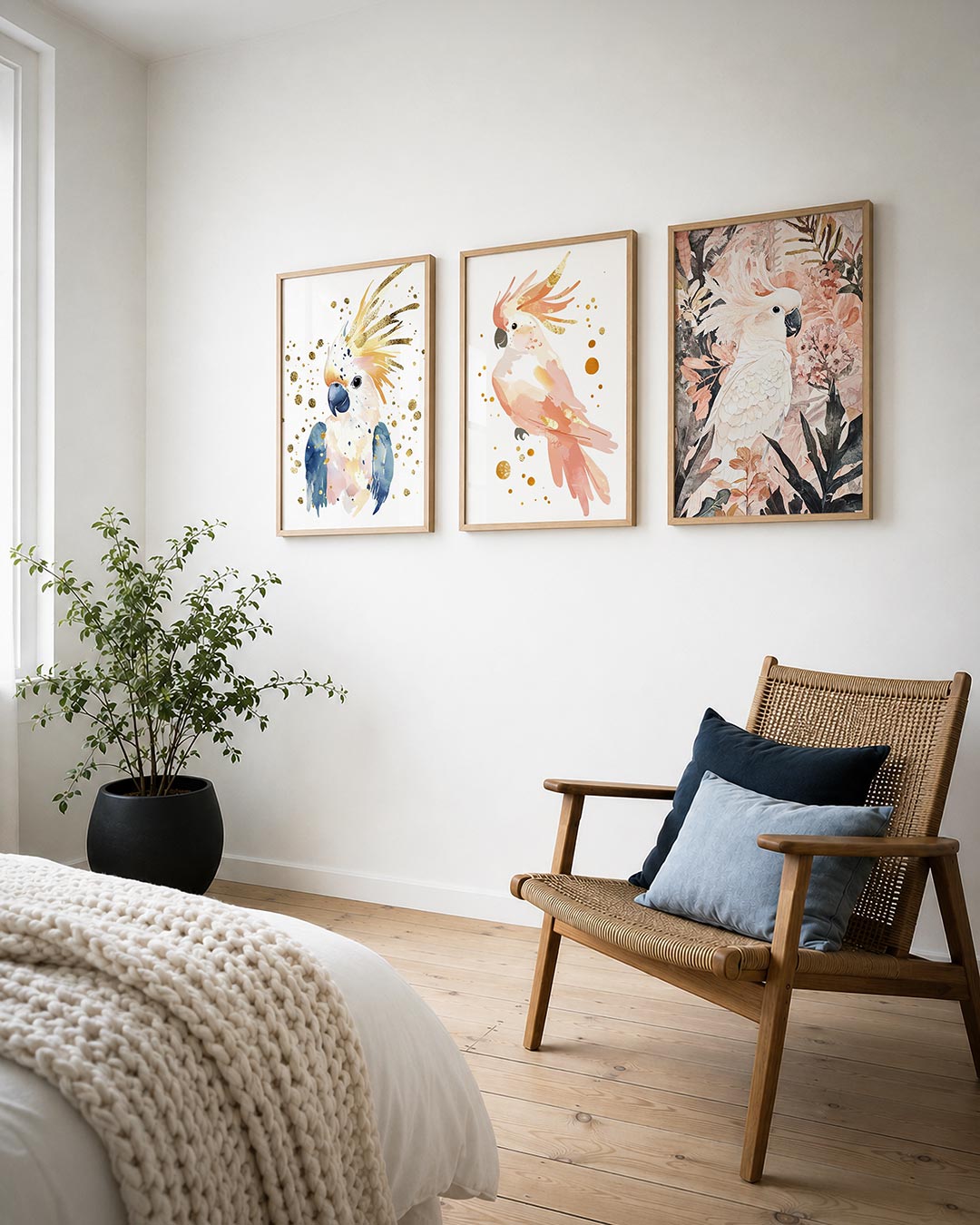 Vogel en goud Posterset