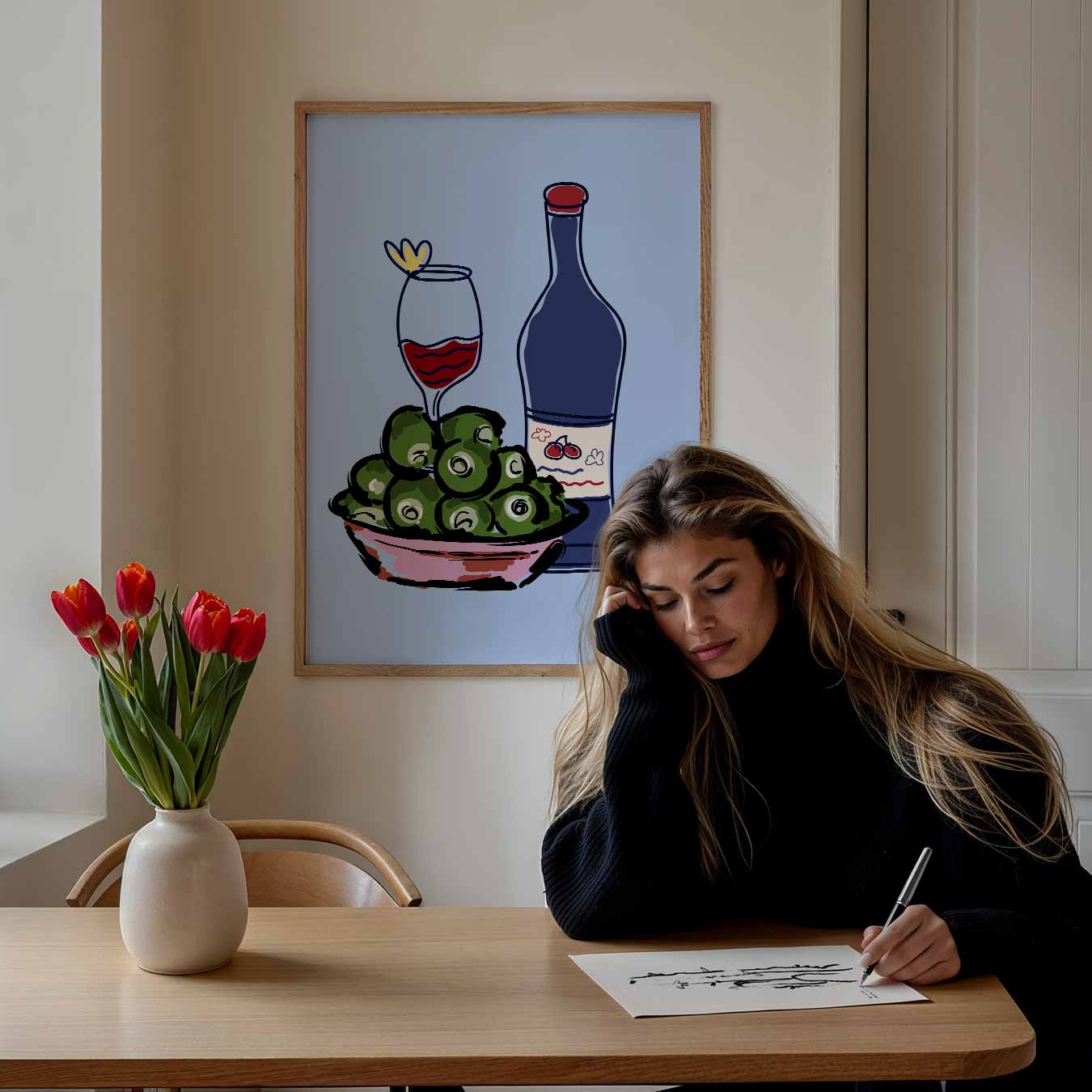 Gezellige Borrel Avond Poster-WallArtistic
