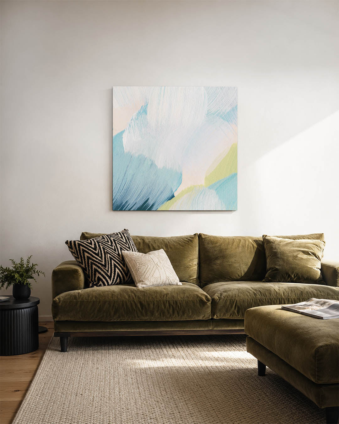 Kleurrijke borstelstreken Kunstwerk