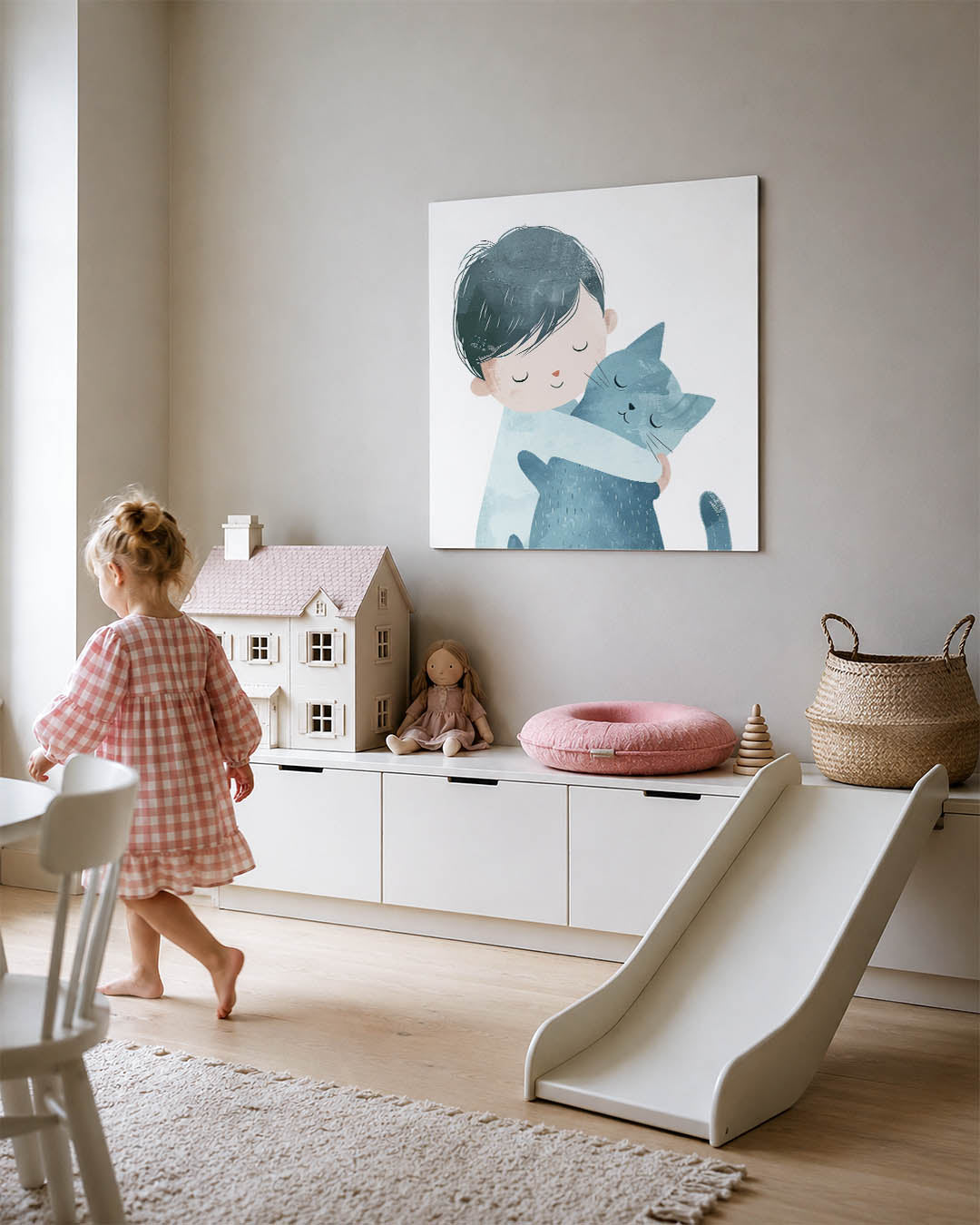 Kind met kat Kunstwerk