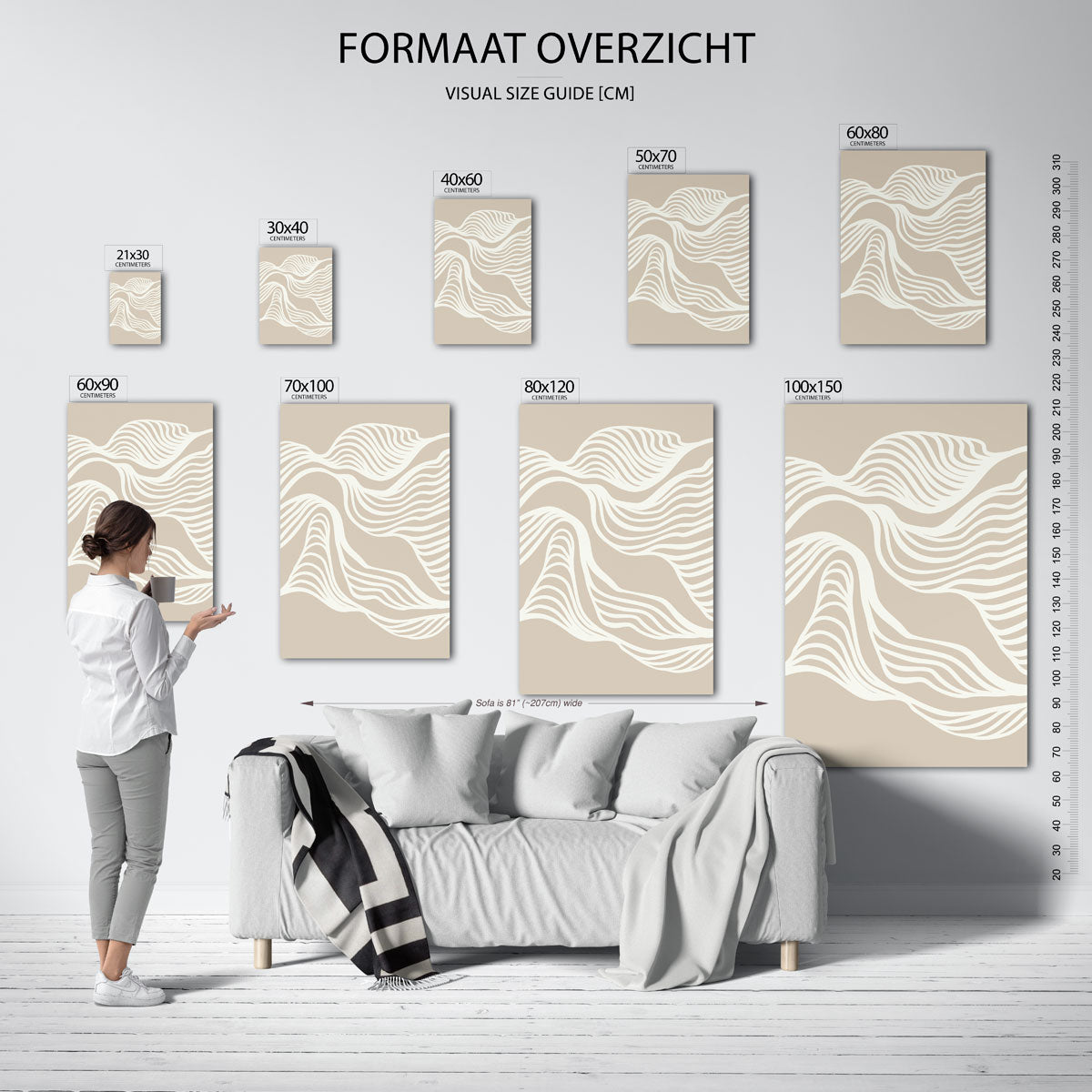 Golvende lijnen Poster