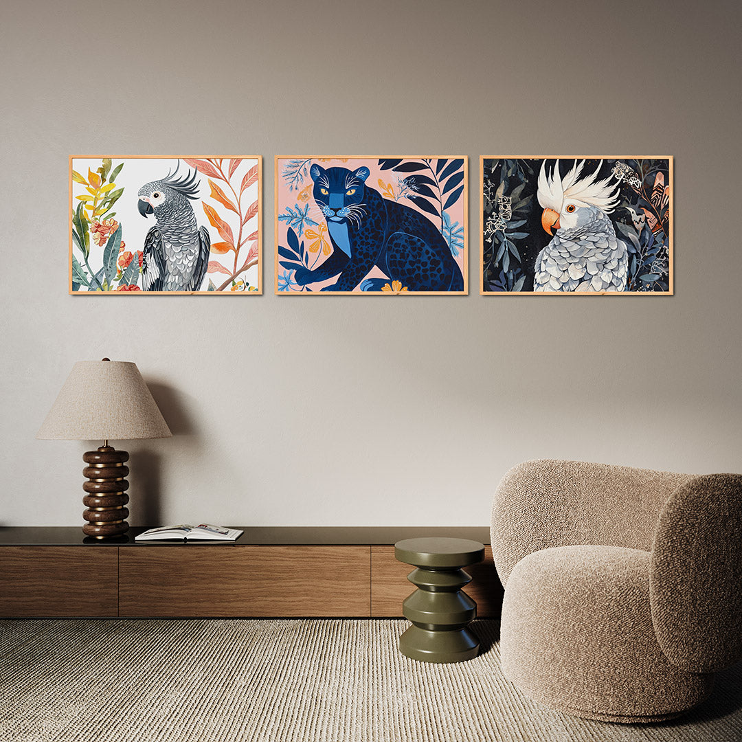 Vogels en bladeren Posterset