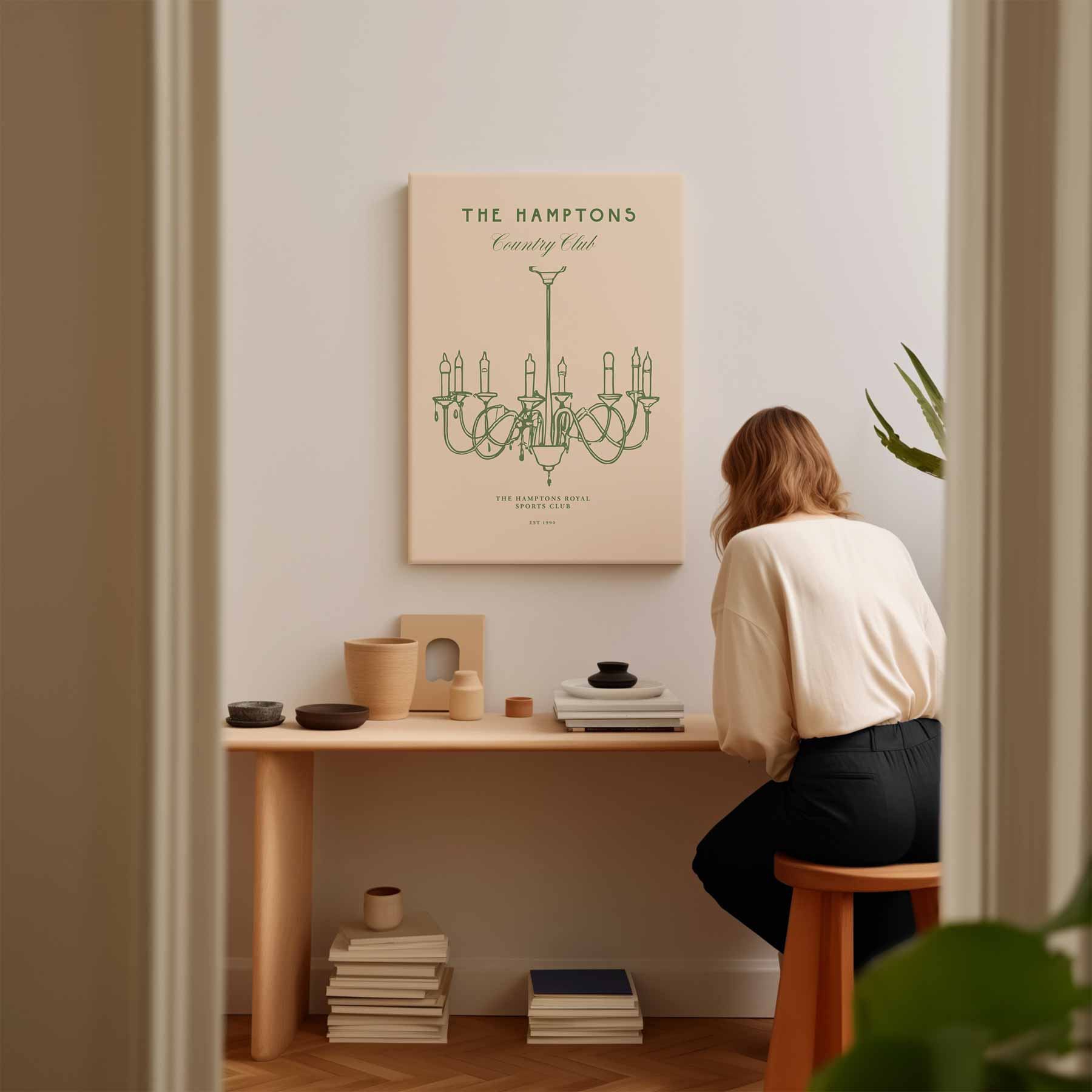 Elegante Kroonluchter Illustratie Kunstwerk-canvas-dibond-plexiglas-wanddecoratie-WallArtistic