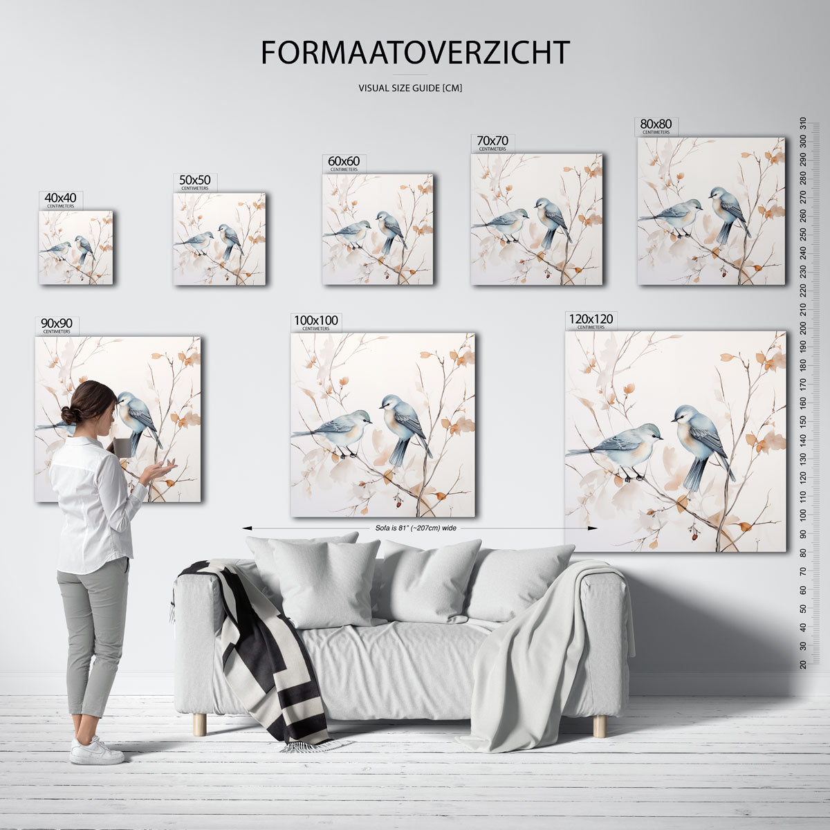 Vogels op tak Poster