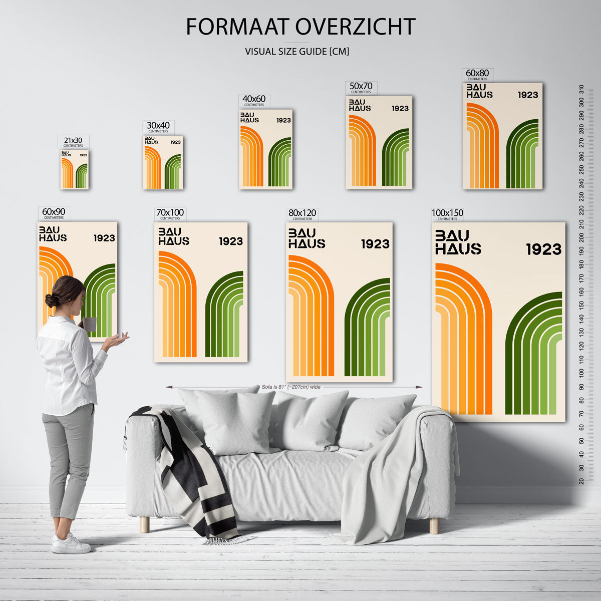 Kleurvlakken en lijnen Poster