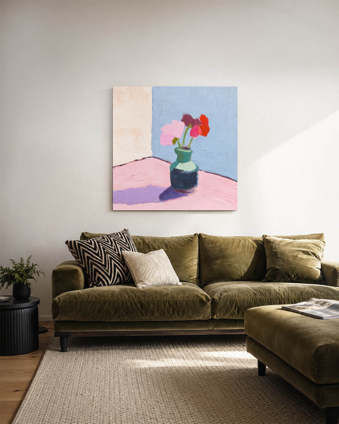 Vaas met bloemen Kunstwerk
