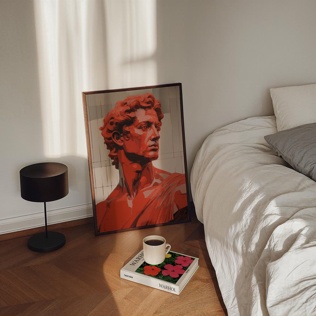 Elegante Rood David Beeld Poster-WallArtistic