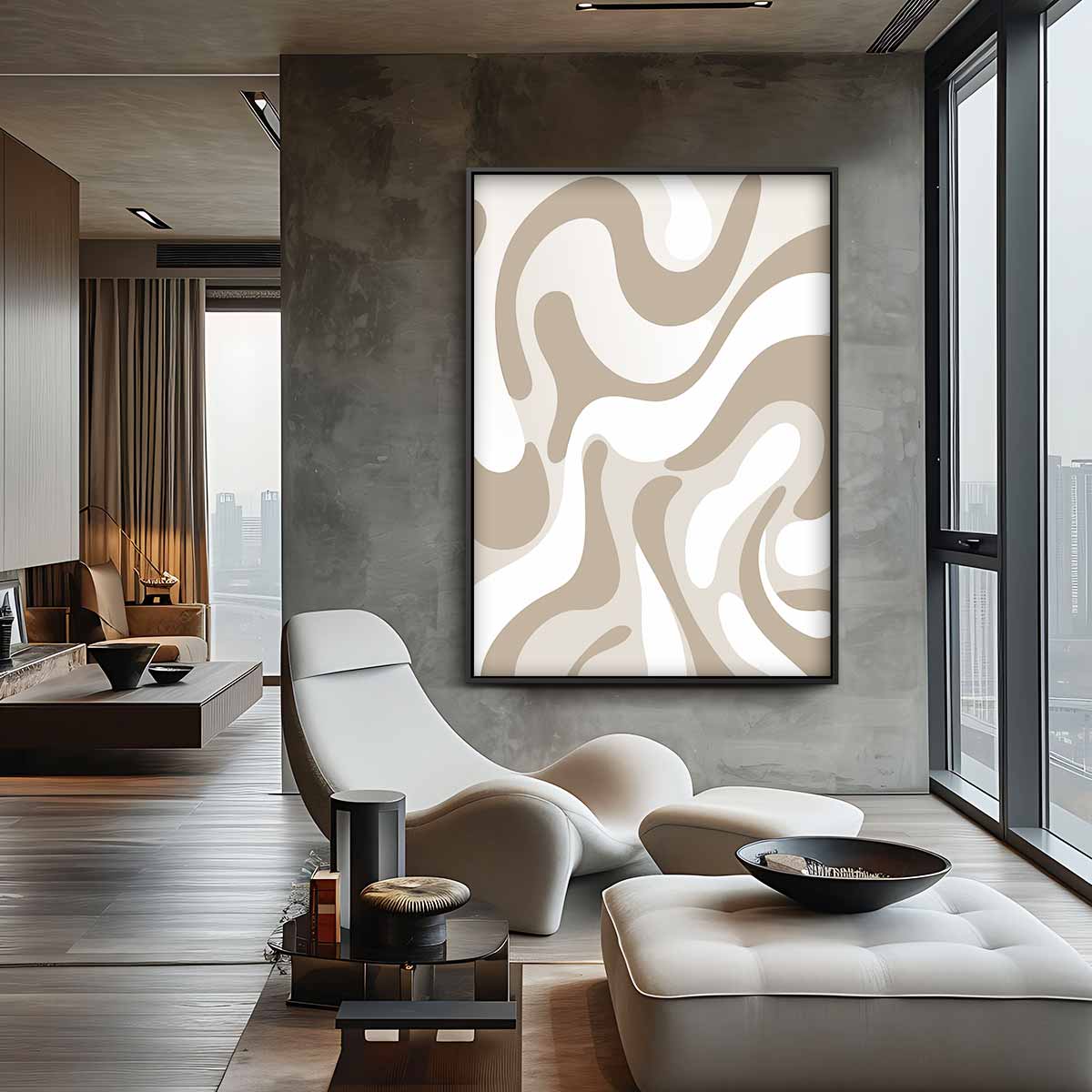 Organische Vormen Wanddecoratie Kunstwerk-canvas-dibond-plexiglas-wanddecoratie-WallArtistic