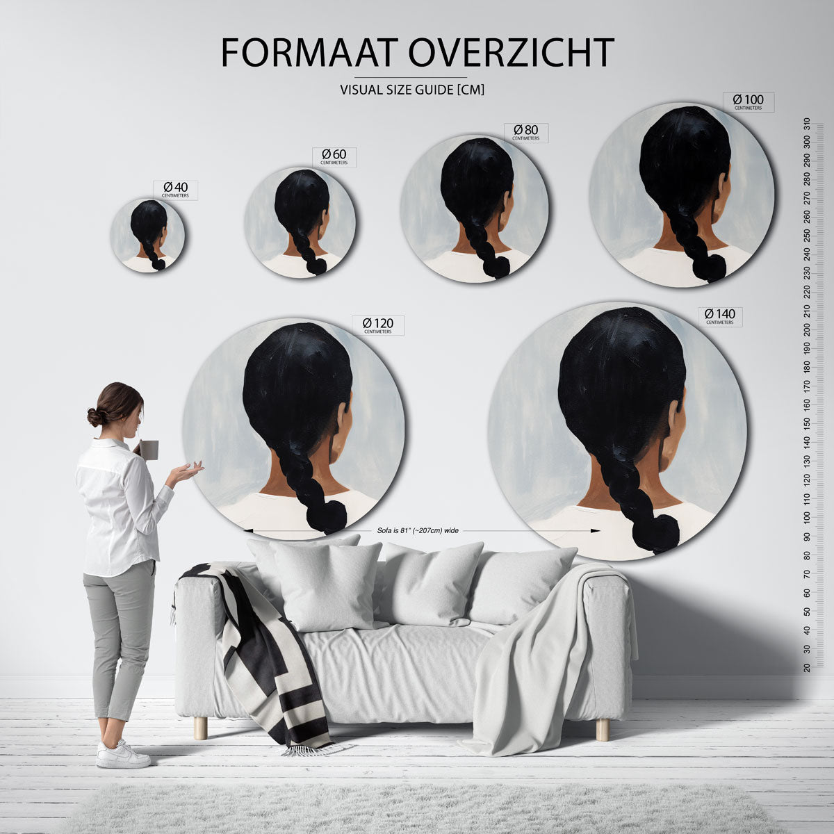 Vlecht en rugaanzicht Muurcirkel