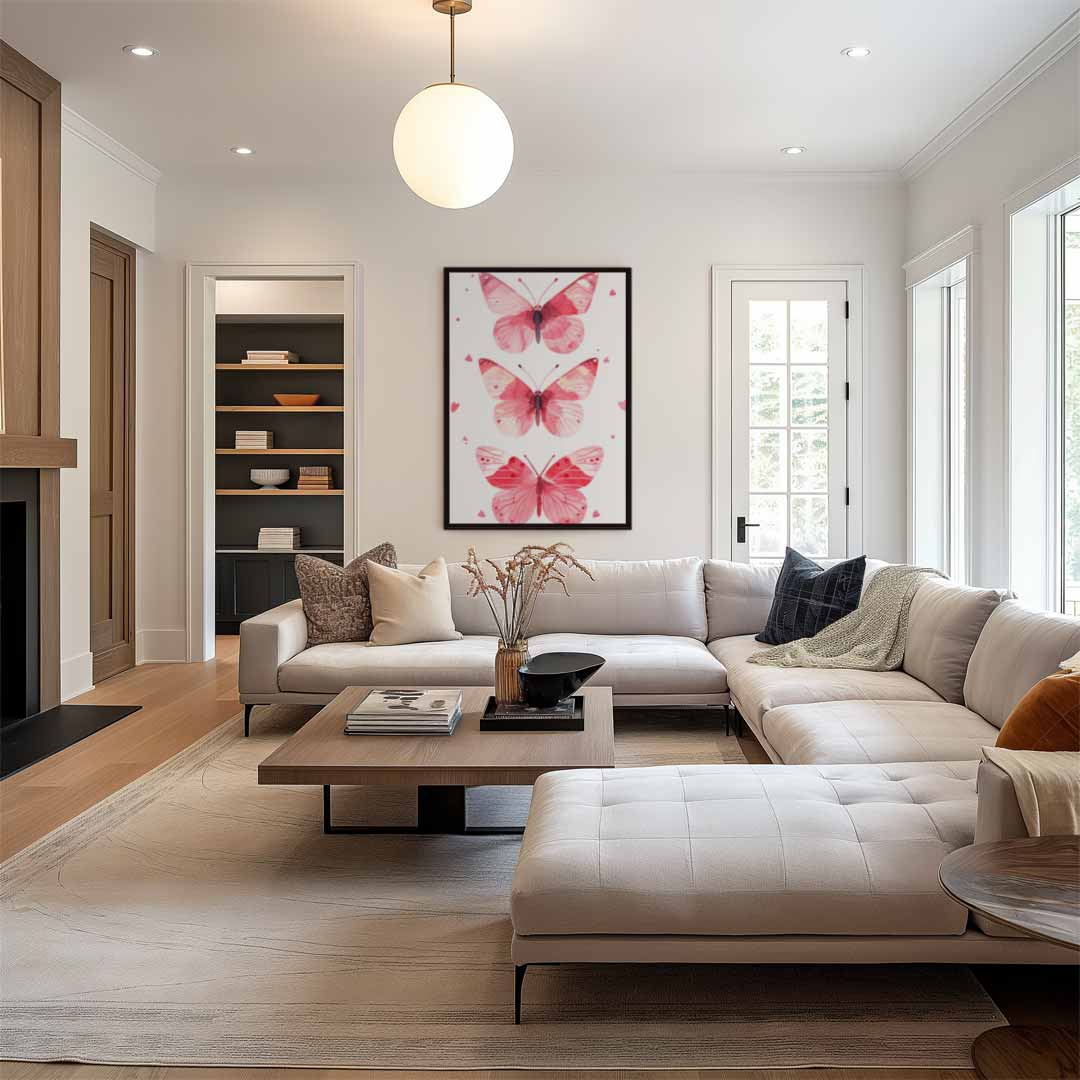 Vlinder Liefde Kunstwerk-canvas-dibond-plexiglas-wanddecoratie-WallArtistic