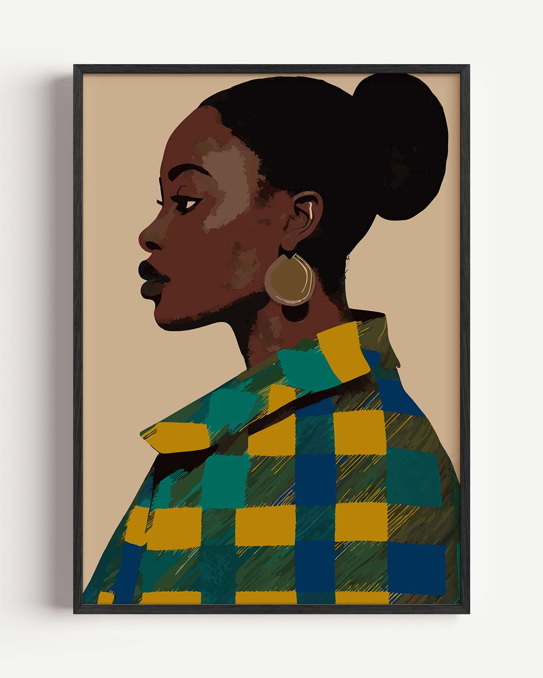 Stijlvolle Profielillustratie Poster-WallArtistic
