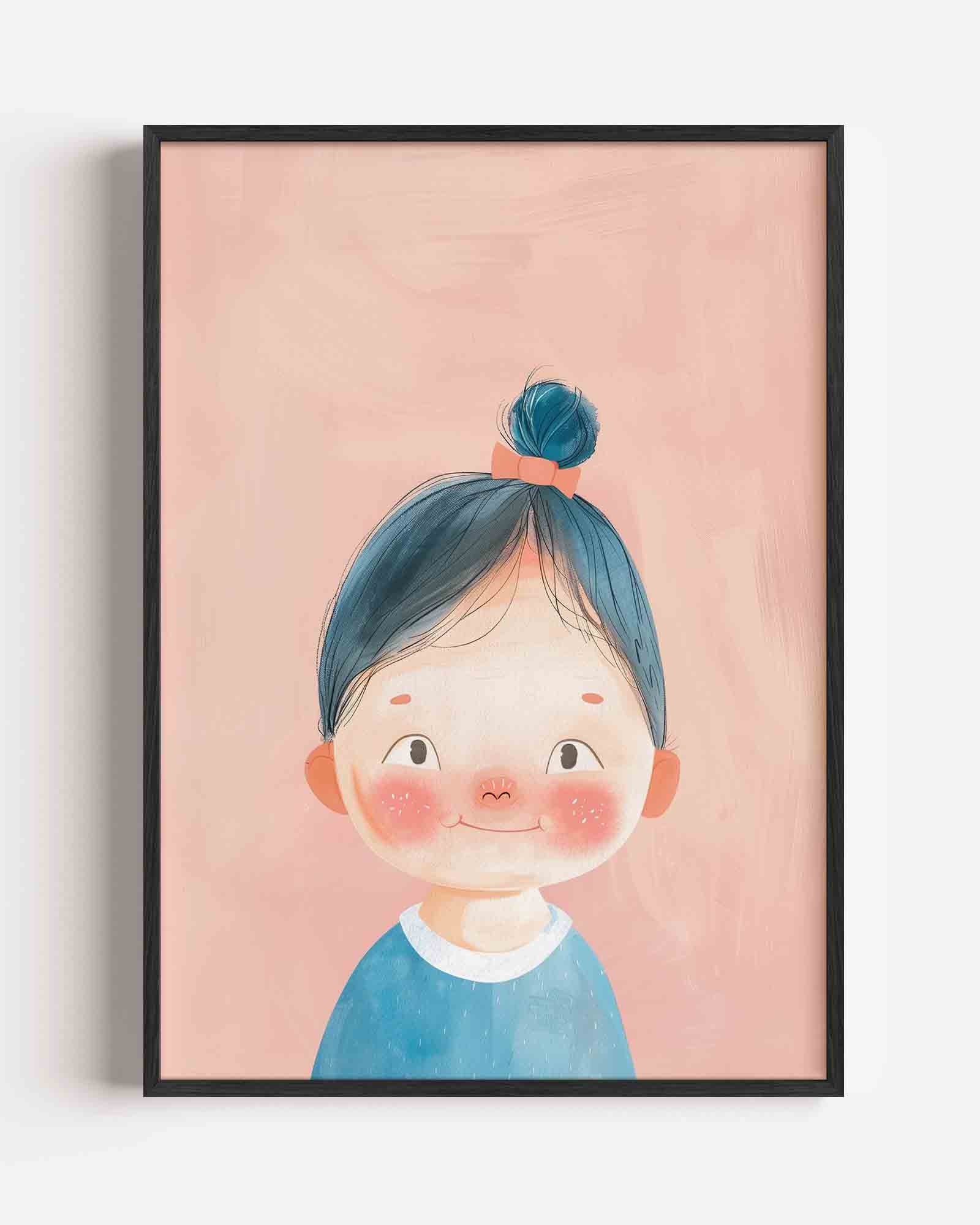Kind met blauwe trui Poster