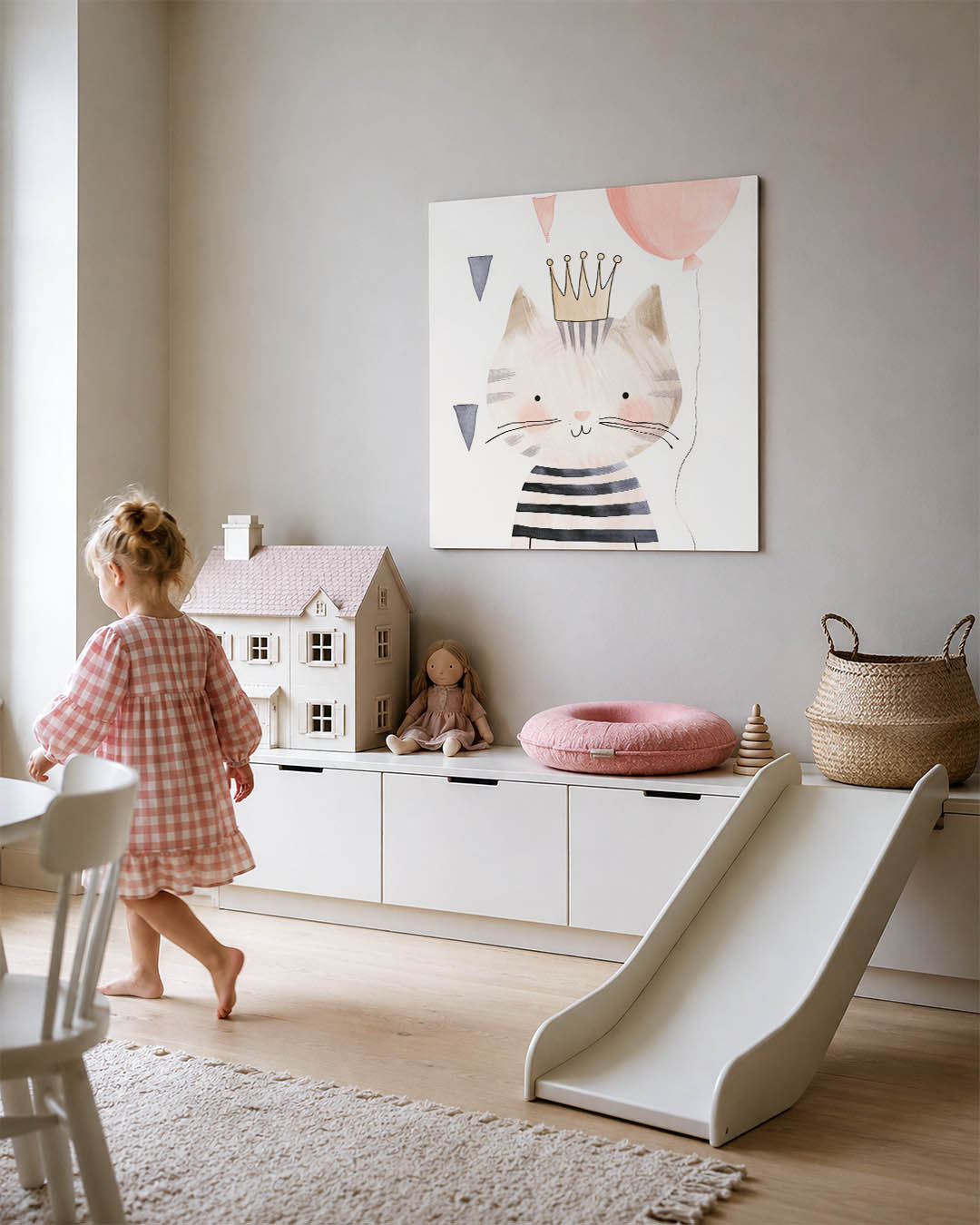Speelse kat illustratie Kunstwerk