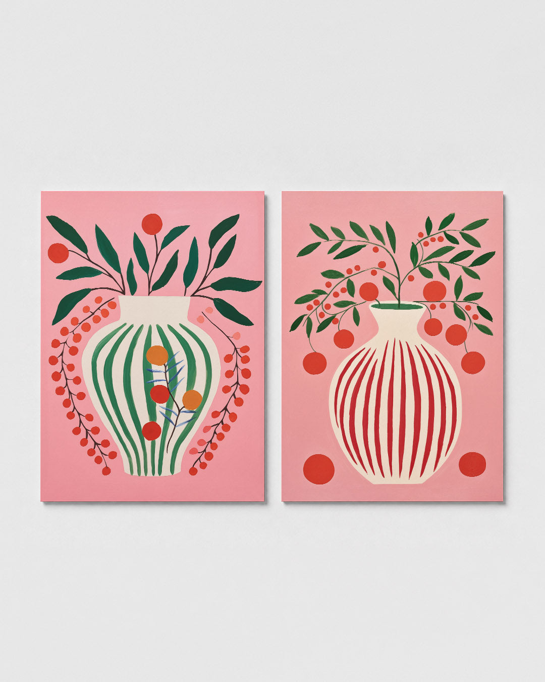 Bloemenvorm en kleur Posterset
