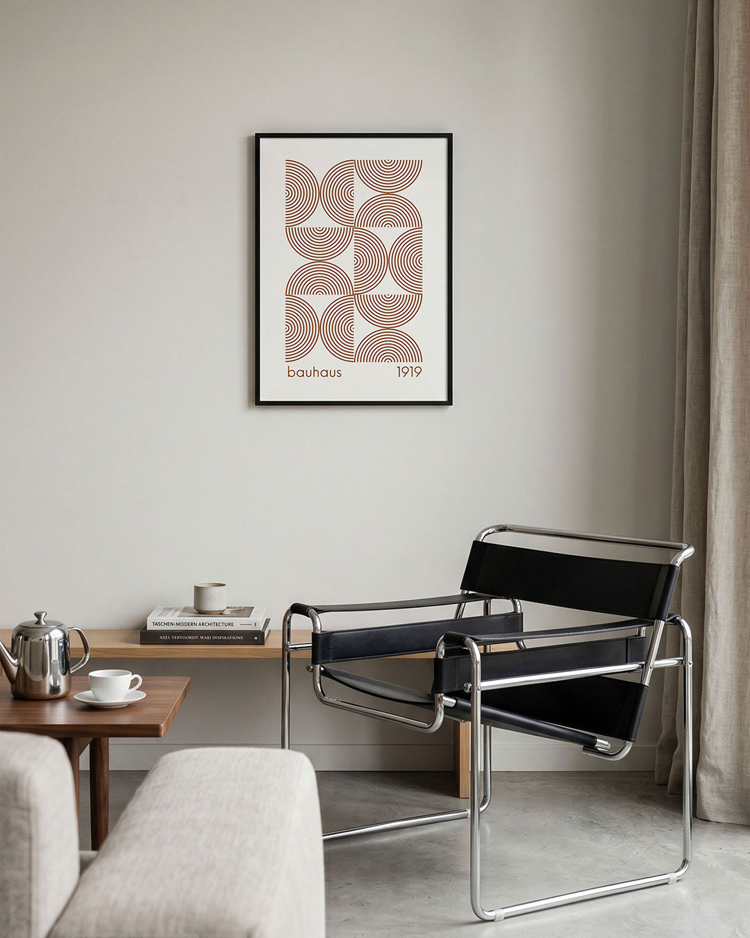 Cirkelpatroon en lijnen Poster